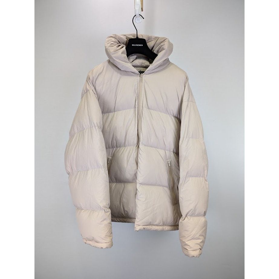 Balenciaga o1rshd1 Hooded Jacket in Beige Size US L / EU 52-54 / 3 - 3 Thumbnail