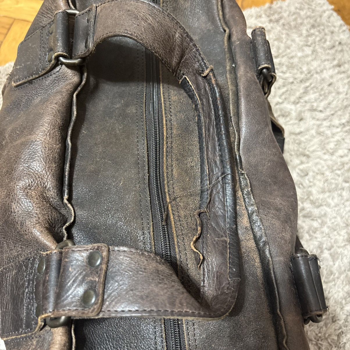 Vintage Vintage Avant-Garde Leather Travel Luggage Bag Grunge ERD Size ONE SIZE - 10 Thumbnail