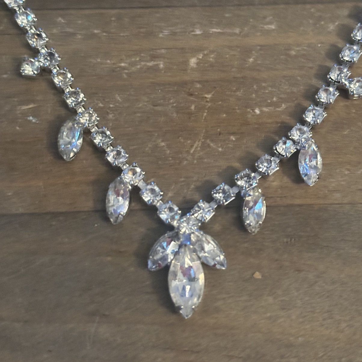 Vintage Vintage silver rhinestone dangle necklace Size ONE SIZE - 3 Thumbnail