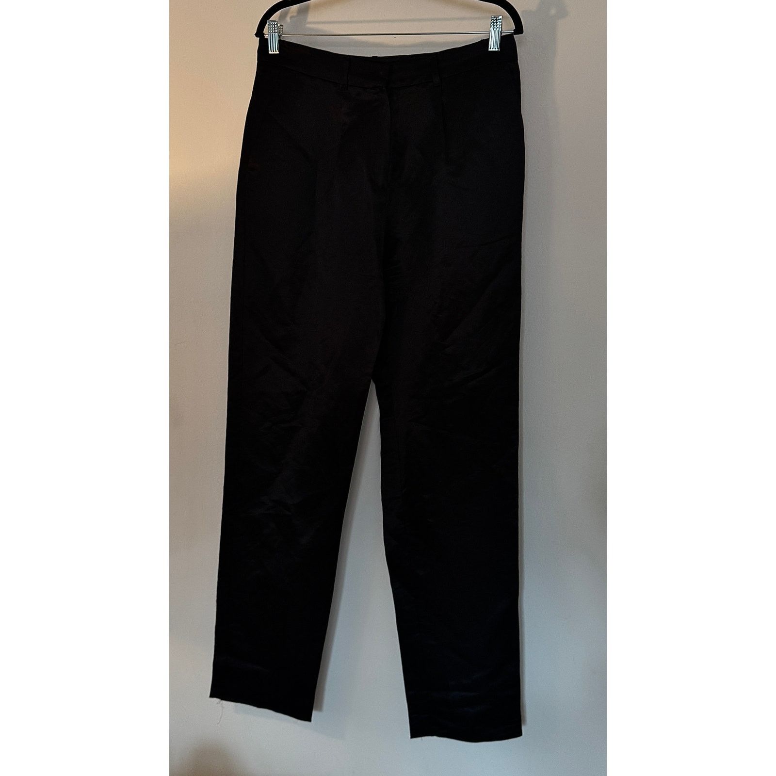 Krizia Krizia TOP Black Lino Flax Highwaist Straight Cut Pants Size 32" / US 10 / IT 46 - 1 Thumbnail