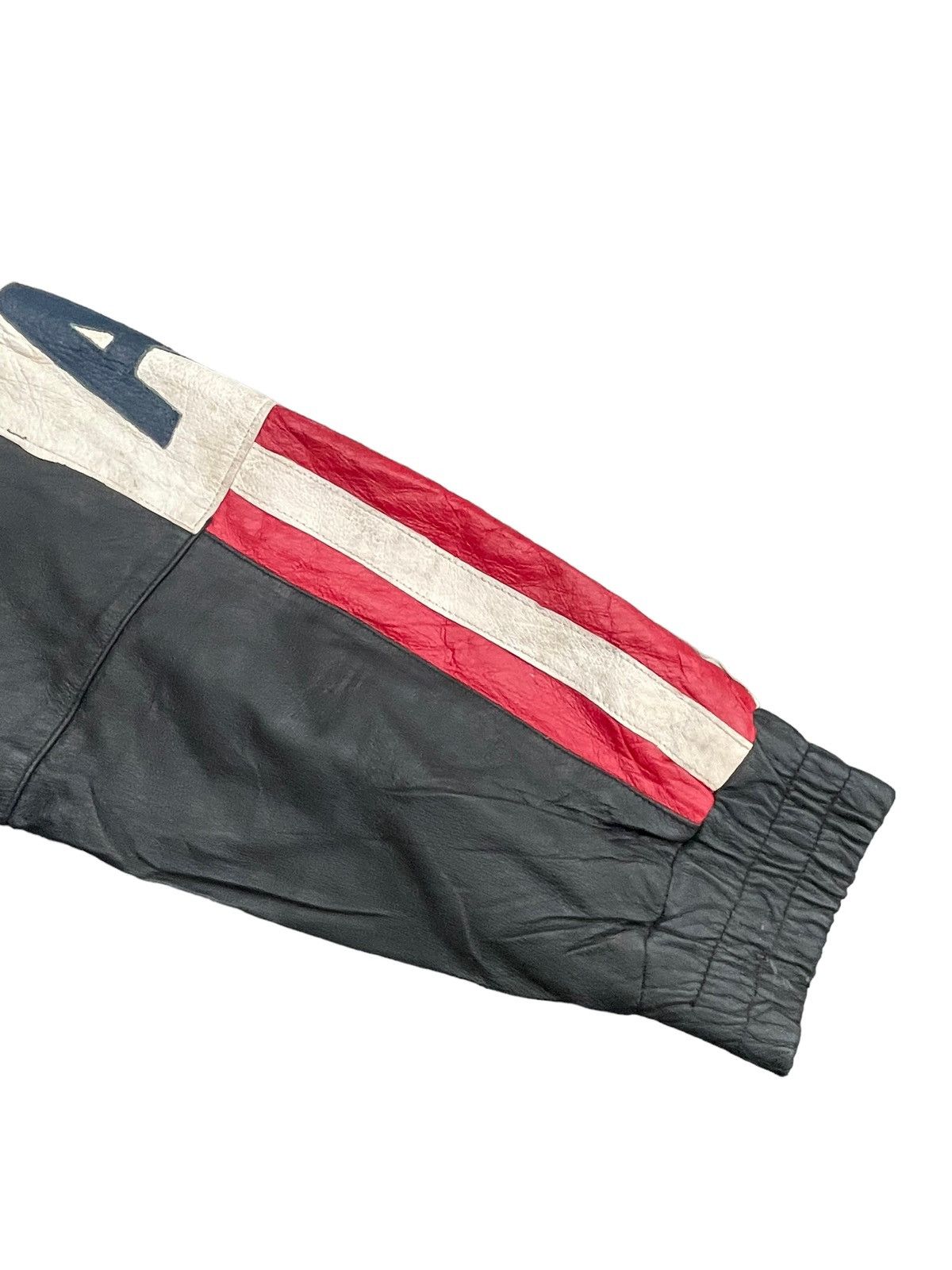 Vintage Usa Flag Leather Jacket Size US XL / EU 56 / 4 - 7 Thumbnail