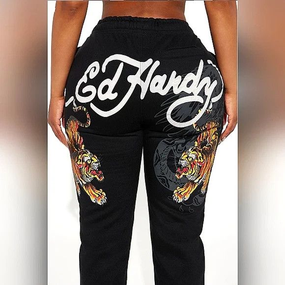 Ed Hardy Crawling Tigers Sweatsuit Coord Set Lounge Retro Tattoo Y2K Size ONE SIZE - 7 Thumbnail