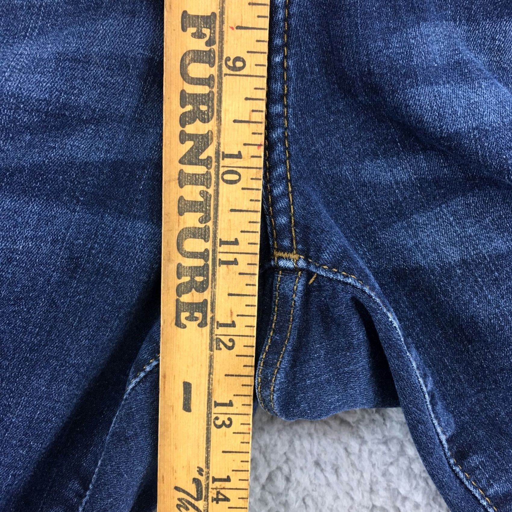 Banana Republic Banana Republic Jeans Womens 33L Blue Medium Wash Denim High Rise Zip Skinny Fit 5-Pocket Size 24" / US 00 / IT 34 - 7 Thumbnail