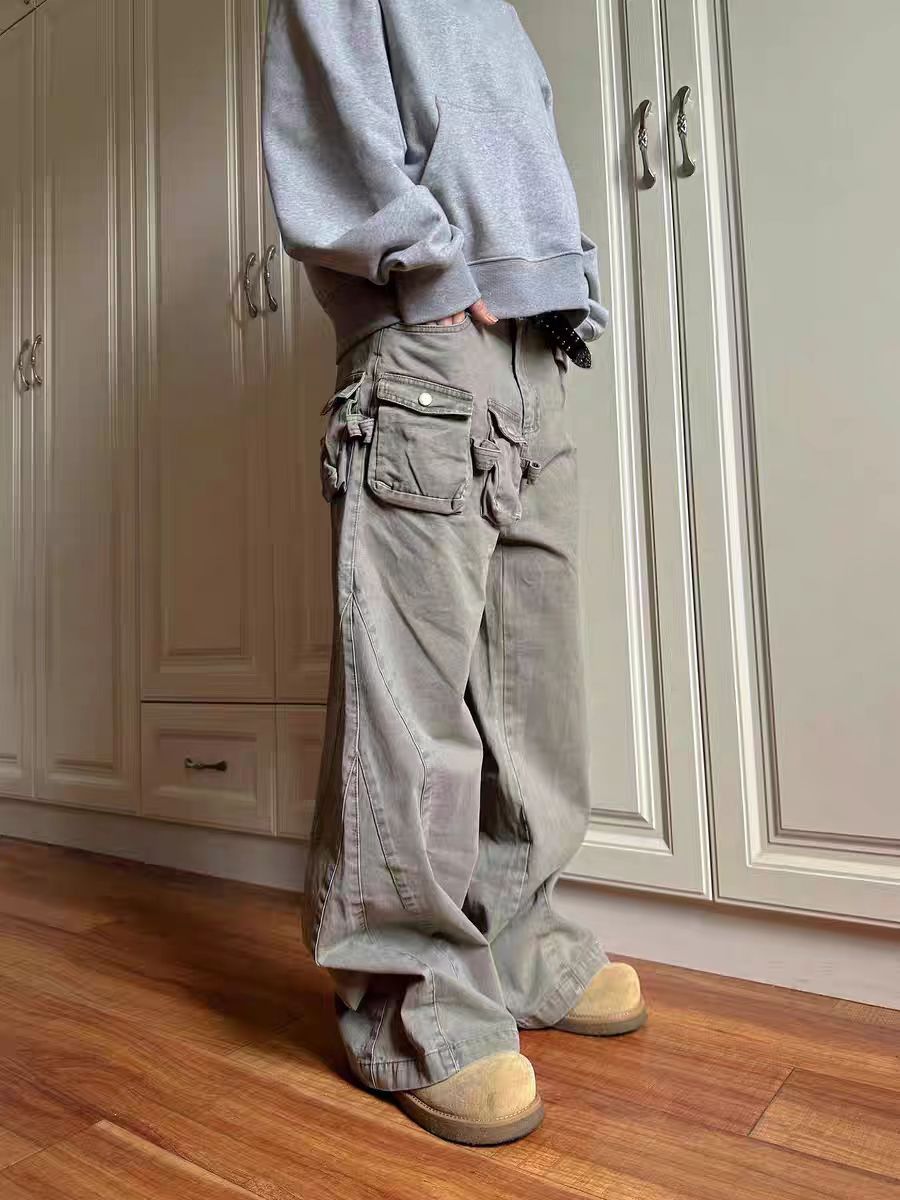 Jean Multi-pocket Workwear Wide-Leg Jeans Size US 34 / EU 50 - 1 Thumbnail