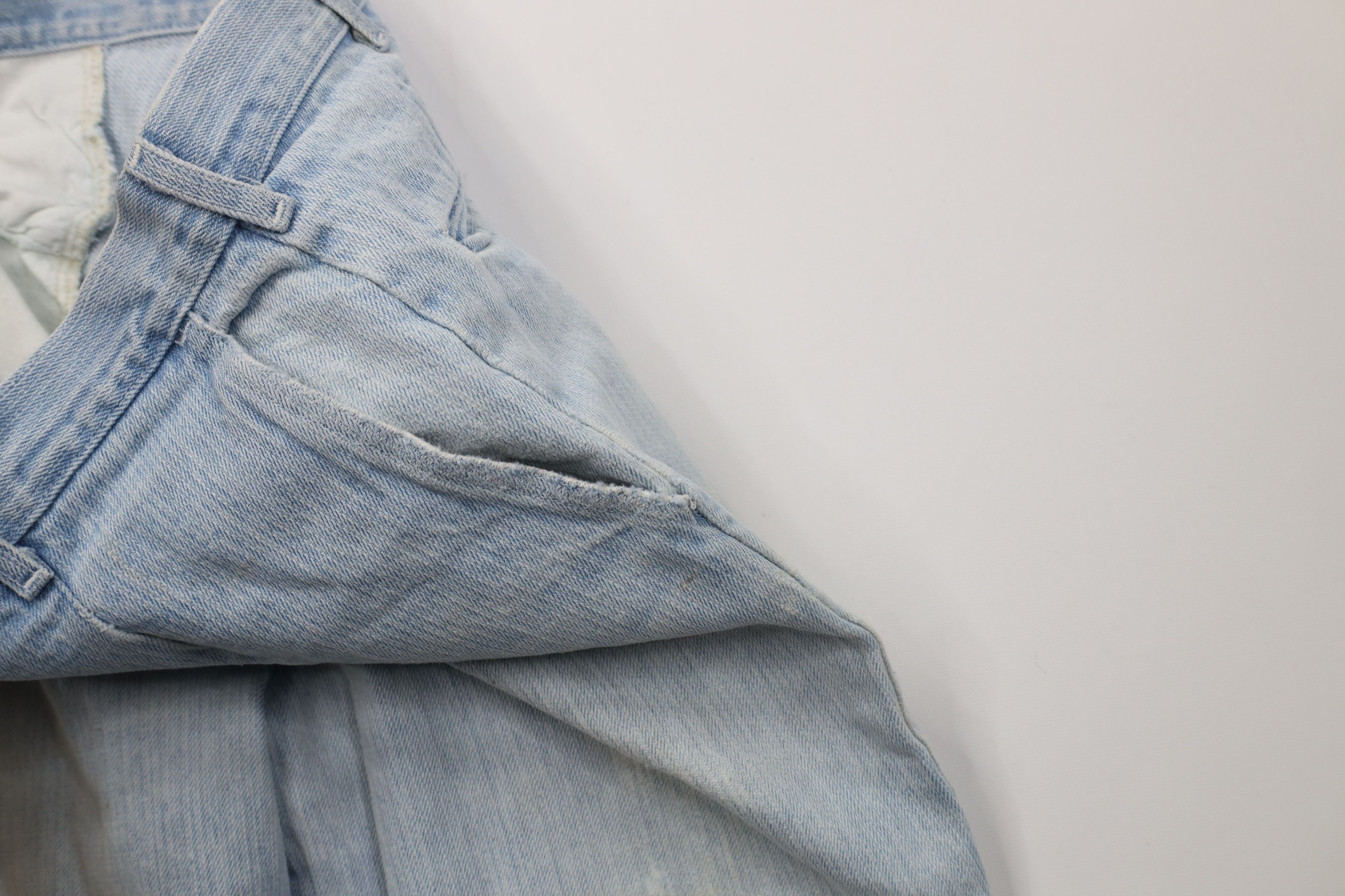 Lee Vintage 90s Lee Striped Wide Leg Denim Jeans Blue USA Size US 36 / EU 52 - 10 Thumbnail