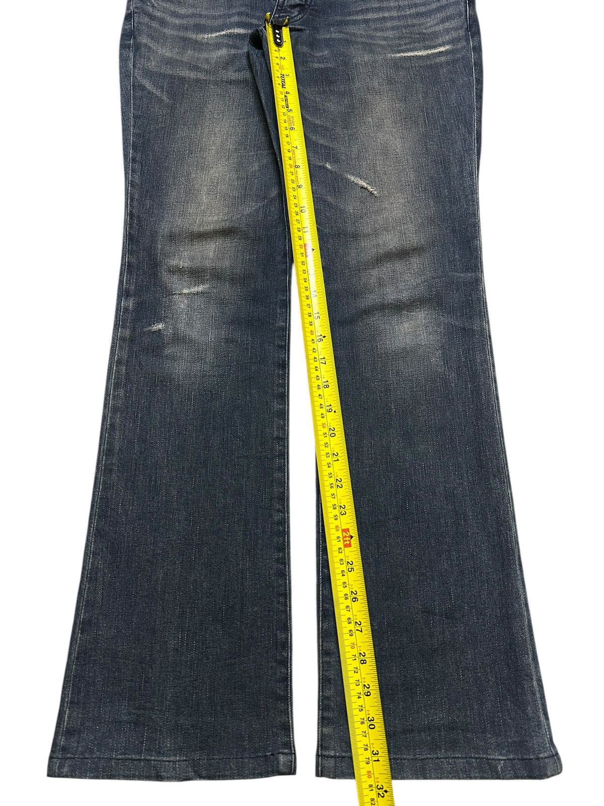 5351 POUR LES HOMMES Vintage Japan 5351 Pour Les Homme Fade Wash Bootcut Wide Leg Size US 33 - 16 Thumbnail