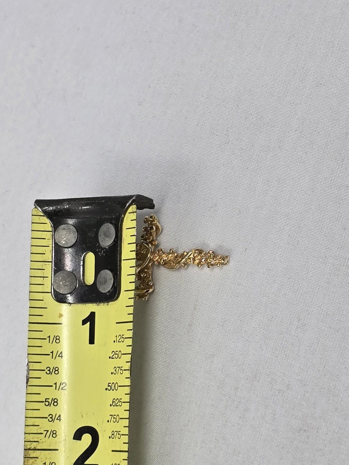 The Unbranded Brand ​Vtg 14k Yellow Gold Ivy Vine Nugget Cross Pendant 3g Size ONE SIZE - 3 Thumbnail