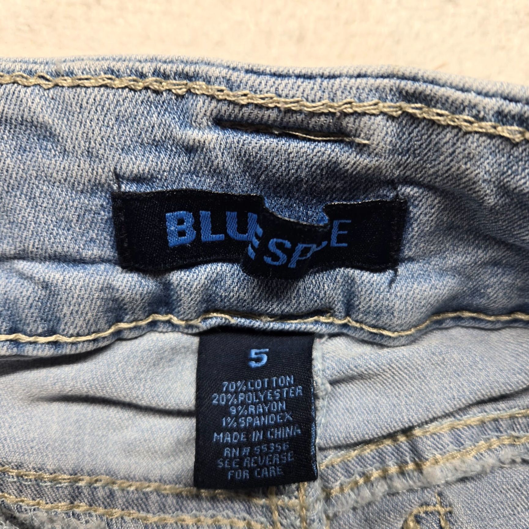 Denime Blue Spice Women's Skinny Denim Jeans Light Wash Size 5 Slim Fit 5-Pocket Pants Size 27" / US 4 / IT 40 - 3 Thumbnail