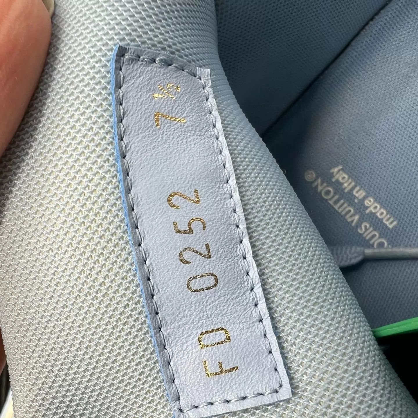 Louis Vuitton LV Trainer Sky Blue 7.5/41.5 Like New Original Box Size US 8.5 / EU 41-42 - 5 Thumbnail