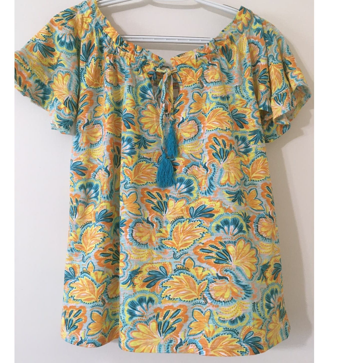 Other NWT Stella Parker Collection Small Yellow 100% Cotton Tassel Size S / US 4 / IT 40 - 1 Thumbnail
