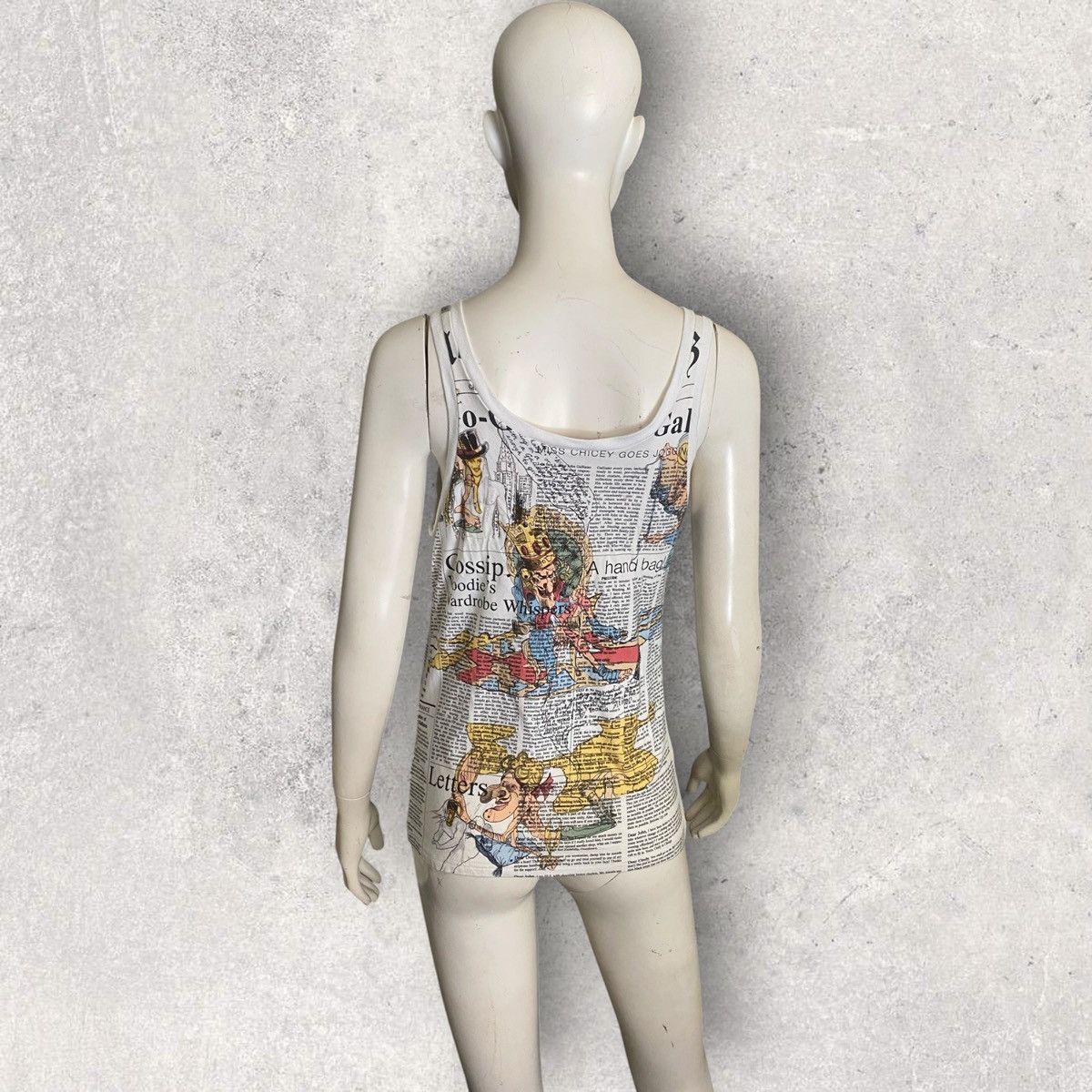 John Galliano Fall 2006 Newspaper Tank Top Size S / US 4 / IT 40 - 5 Thumbnail