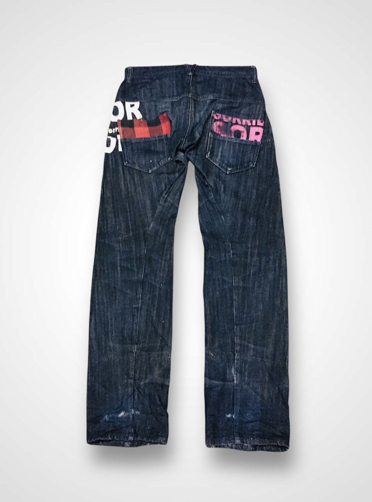 If Six Was Nine × Japanese Brand × Le Grande Bleu (L.G.B.) Sorridere Punk Gothic Distressed Jeans (15) Size US 31 - 2 Thumbnail