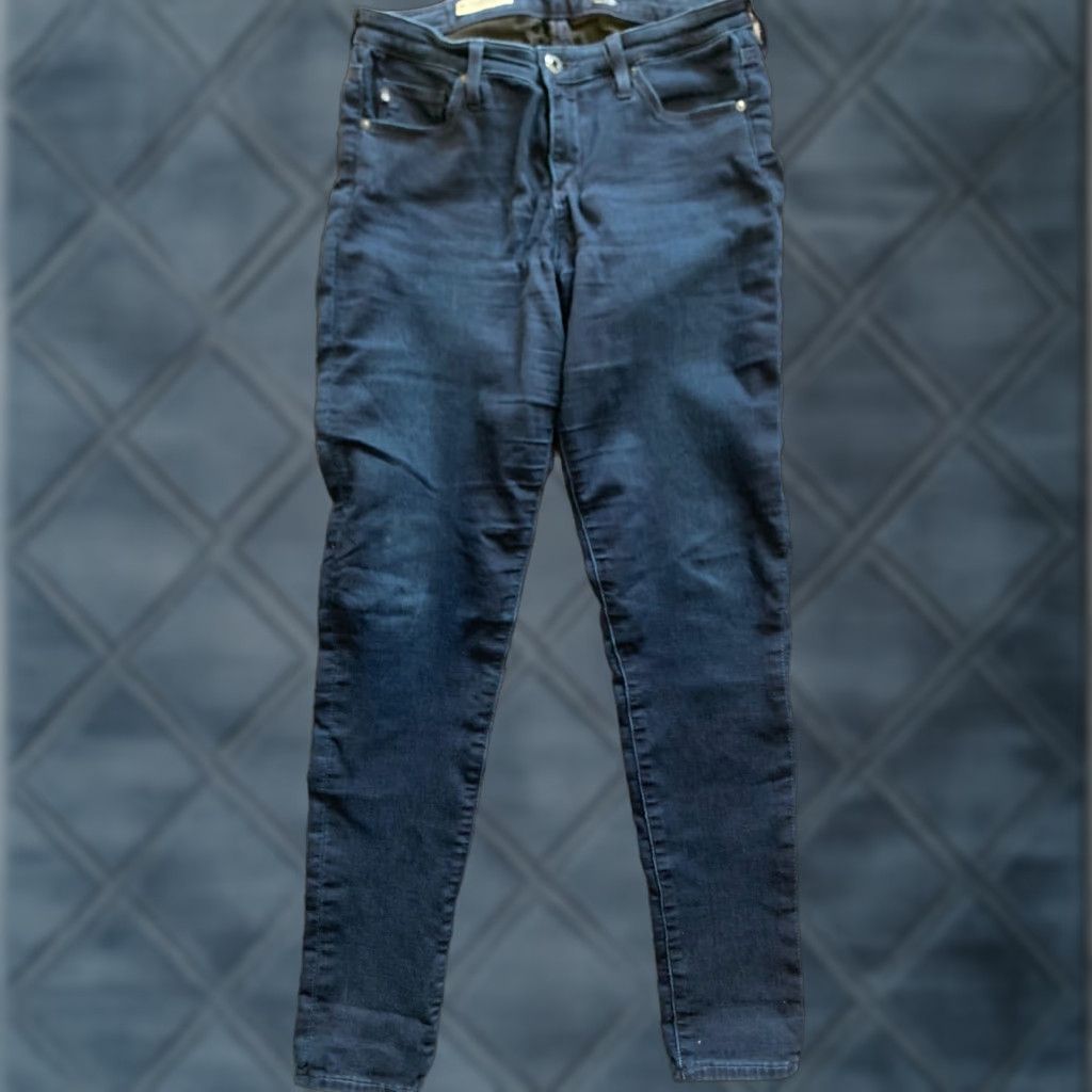 Vintage AG Adriano Goldschmied The Absolute Legging Extreme Skinny Women's Jeans 28R Denim Blue 31 in Pockets Stretch Zip Button Modern Womens Size 28" / US 6 / IT 42 - 1 Thumbnail
