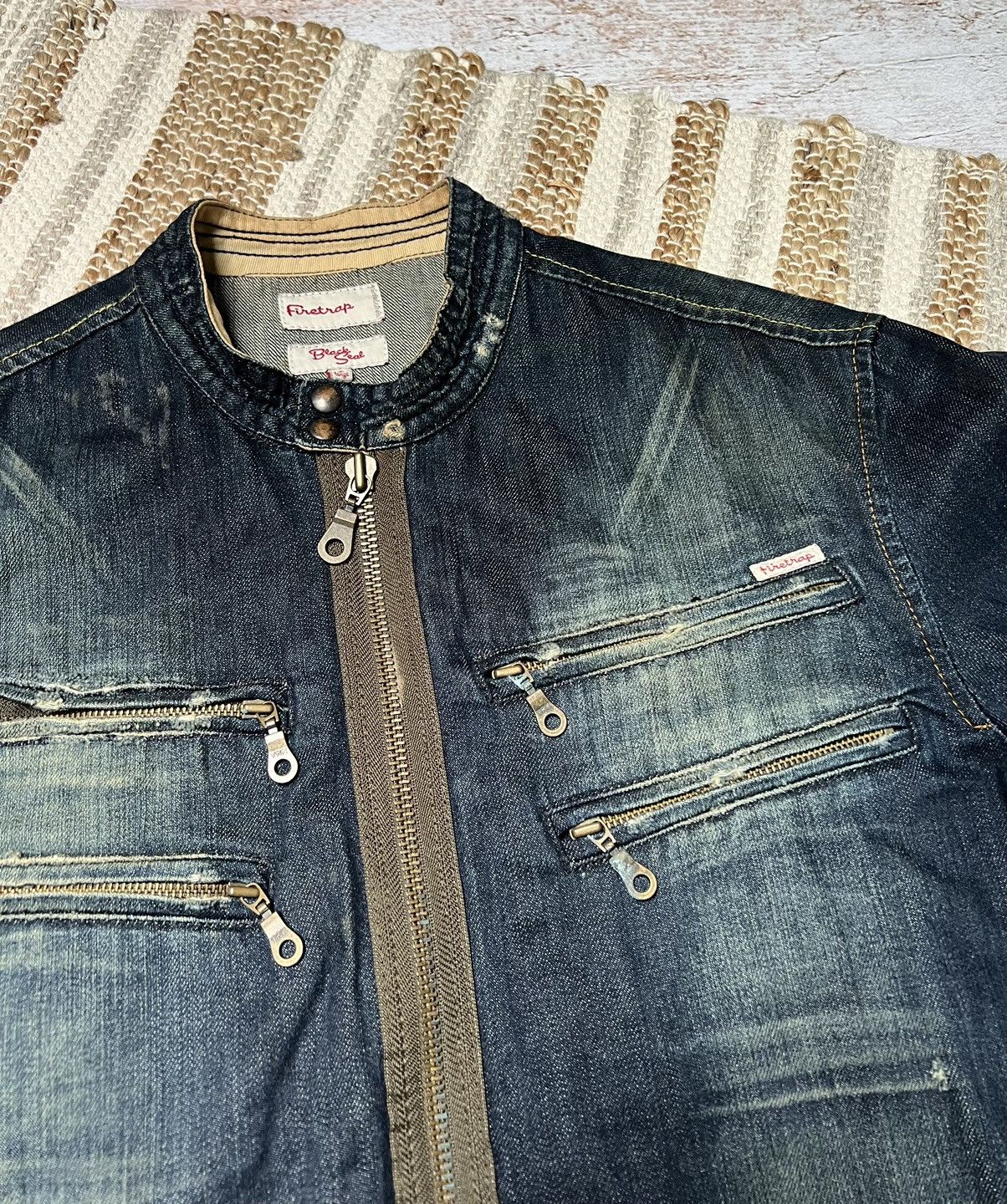Firetrap × Japanese Brand Firetrap vintage racing denim zip jacket Size US L / EU 52-54 / 3 - 5 Thumbnail