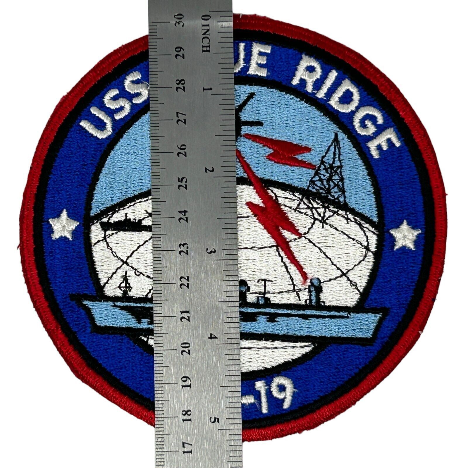 Vintage Vintage USS Blue Ridge LCC-19 Patch USN US Navy Ship Size ONE SIZE - 2 Thumbnail