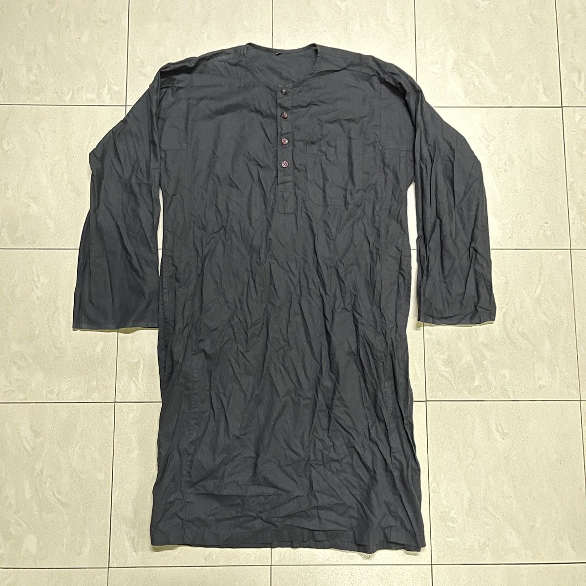Japanese Brand × Vintage Crinkle Kurta Buttoned Shirt Size US M / EU 48-50 / 2 - 2 Thumbnail