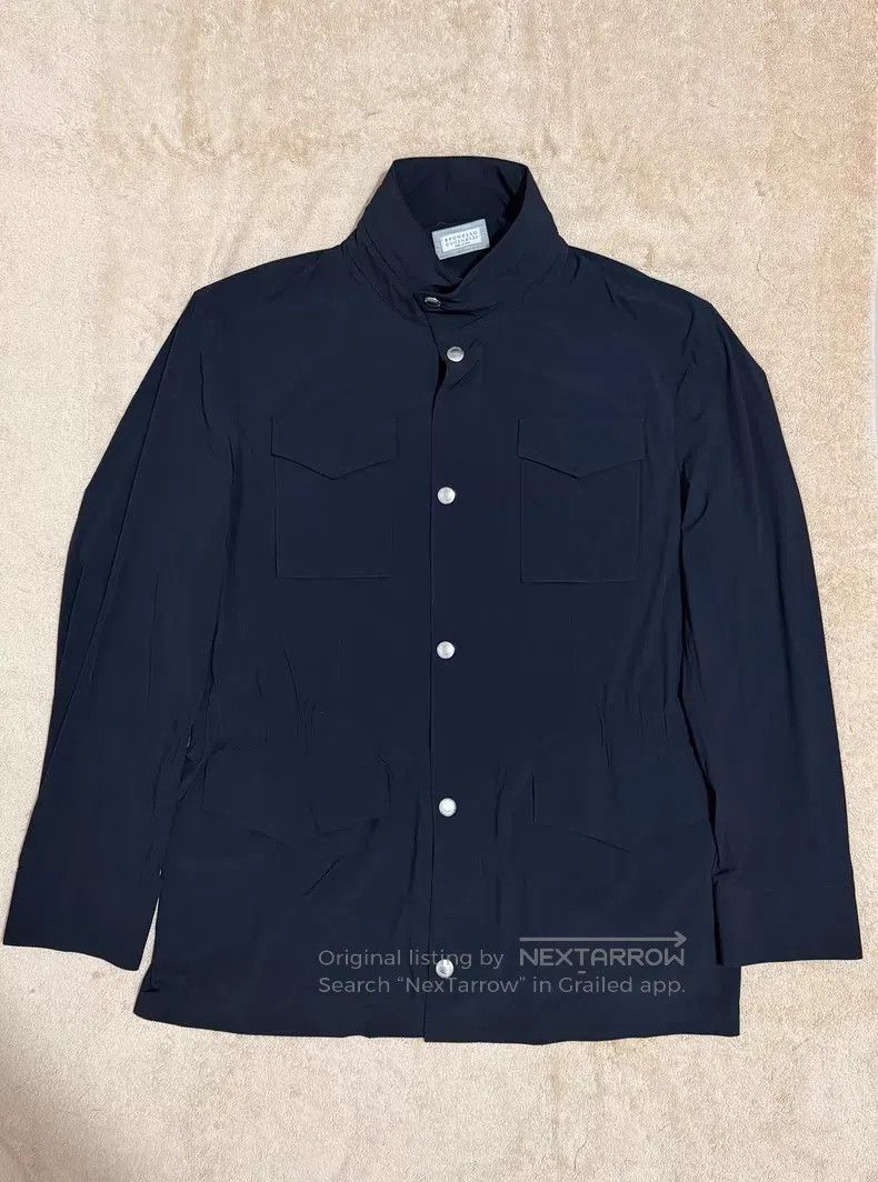 Brunello Cucinelli Brunello Cucinelli Jacket traveler's coat, black single-la Size US L / EU 52-54 / 3 - 1 Thumbnail