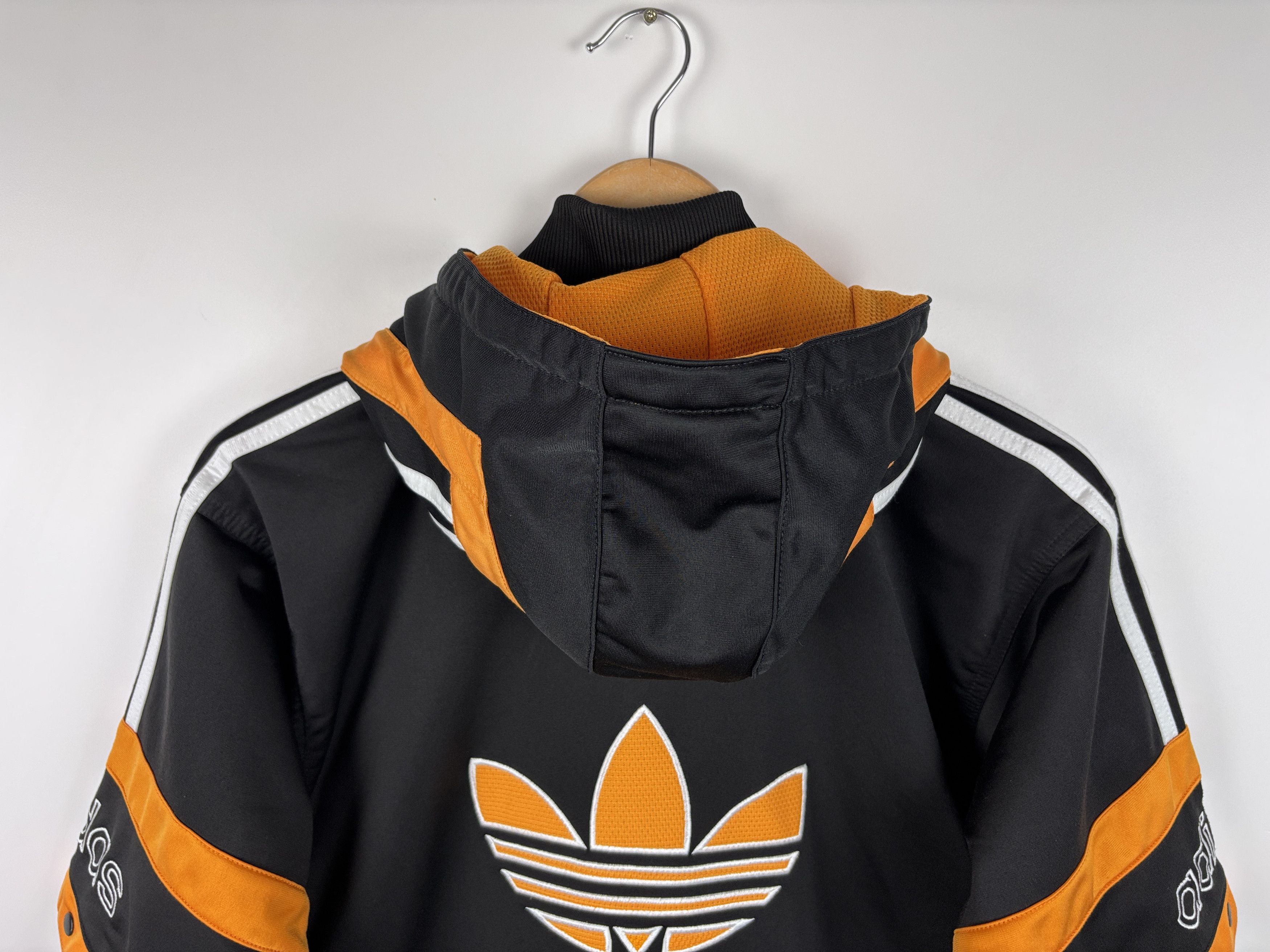 Adidas Vintage Adidas Track Zip Jacket Big Logo Black Orange L Size L / US 10 / IT 46 - 5 Thumbnail