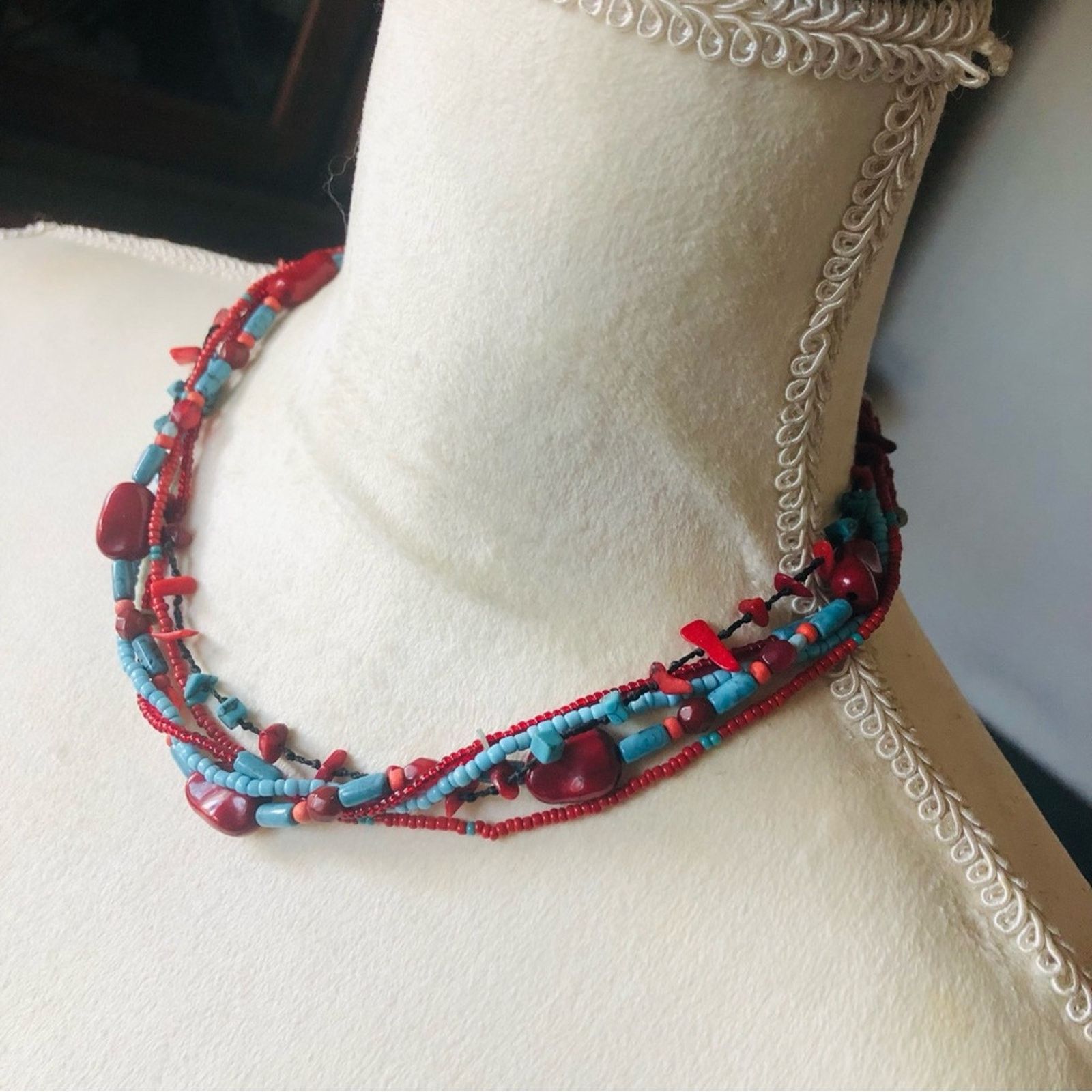 Jewelry Southwestern faux red coral and howlite jewelry set Size ONE SIZE - 5 Thumbnail