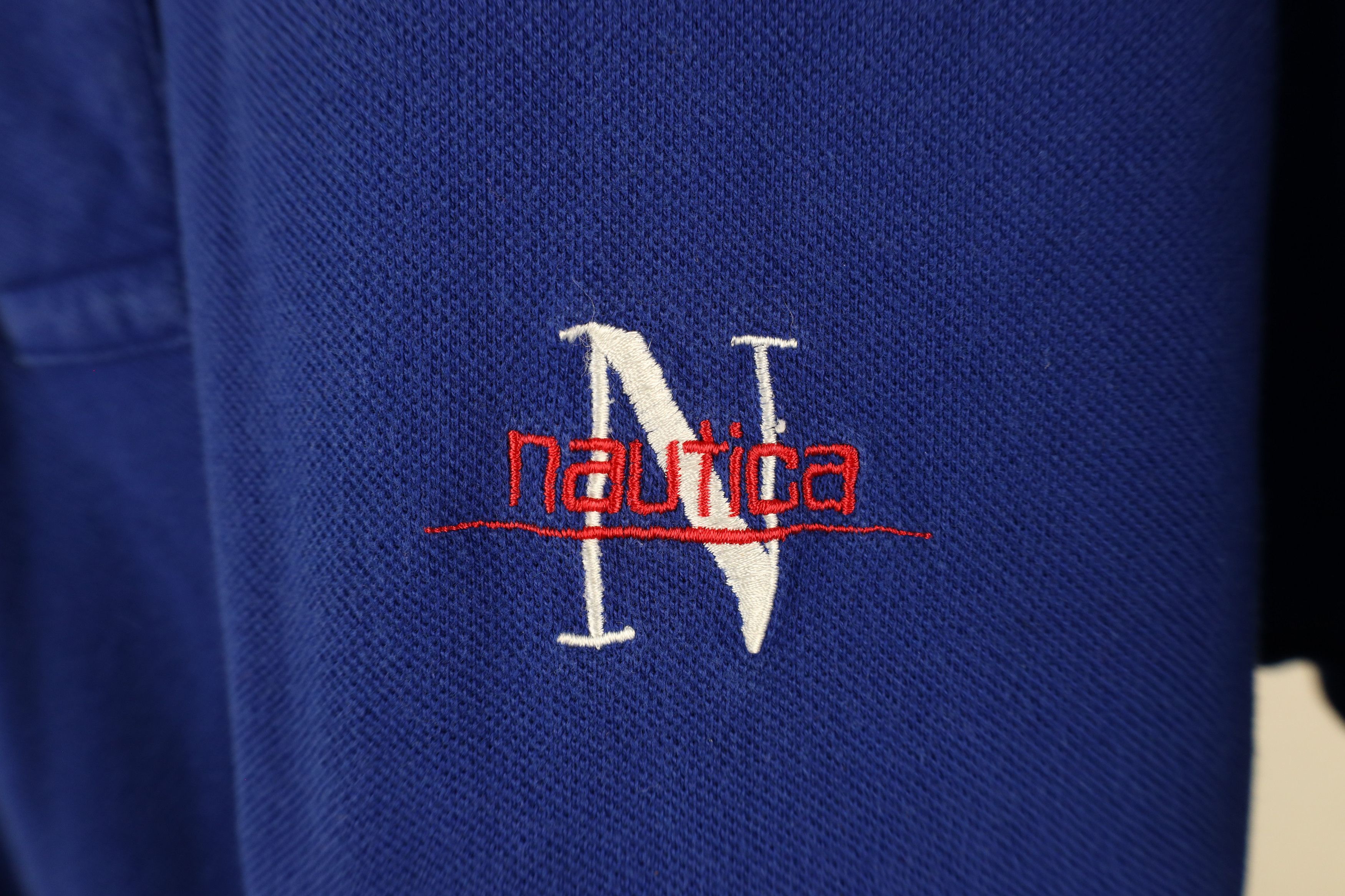 Nautica × Vintage Vintage 90s Nautica Out Short Sleeve Polo Shirt Blue Size US M / EU 48-50 / 2 - 4 Thumbnail