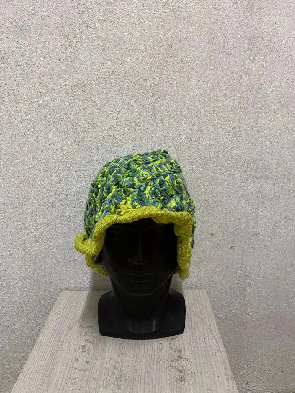 Japanese Brand Rare Design Crochet Beanie Hat Size ONE SIZE - 3 Thumbnail