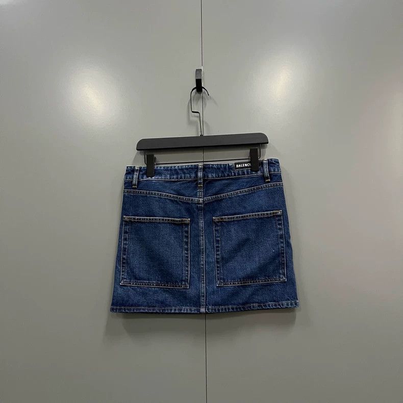 Balenciaga Balenciaga Blue denim skirt Size 24" / US 00 / IT 34 - 2 Thumbnail