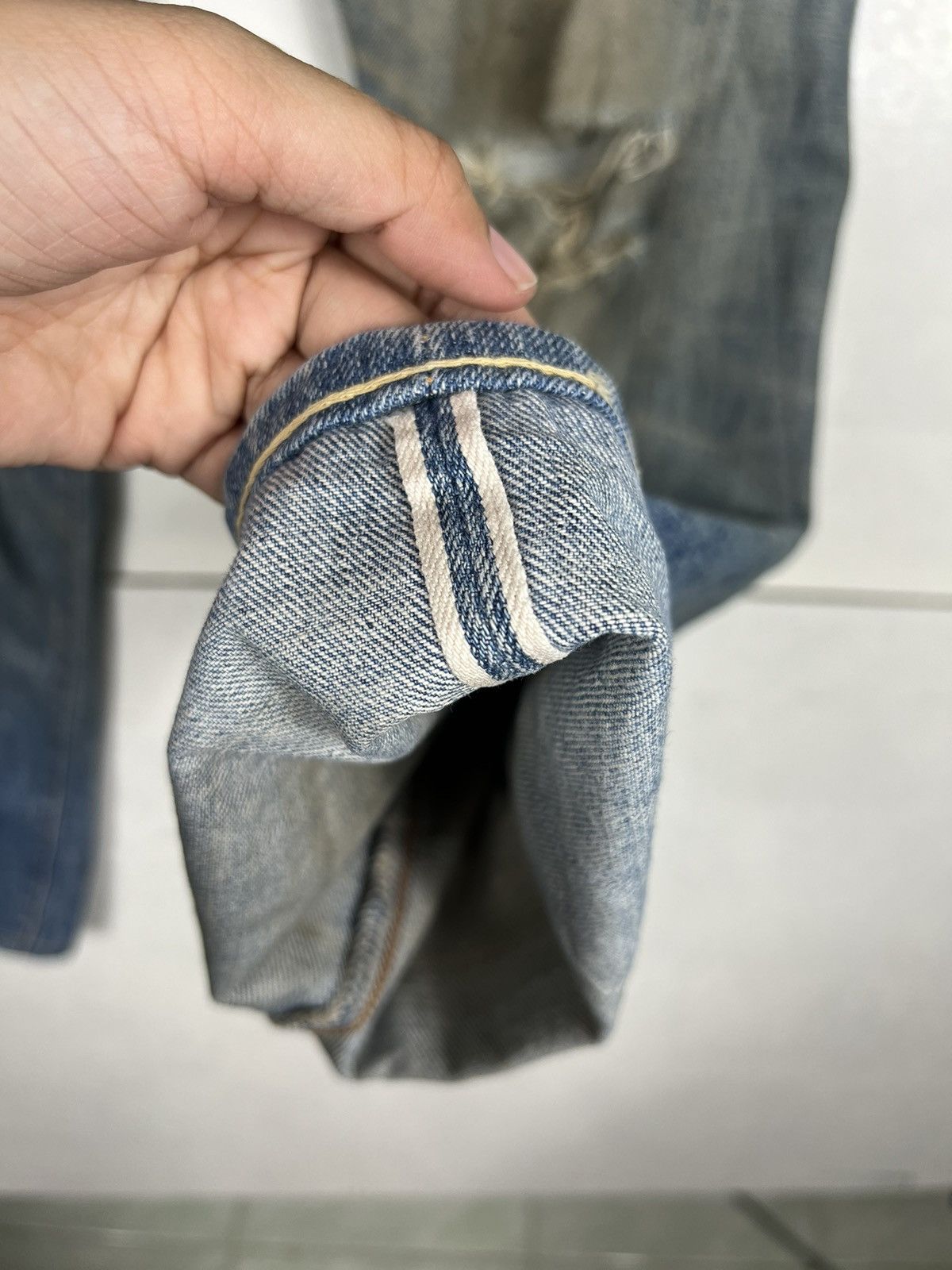 Levi's × Levi's Vintage Clothing 🔥 VINTAGE LEVIS BIG E REDLINE DISTRESSED DENIM Size US 32 / EU 48 - 11 Thumbnail