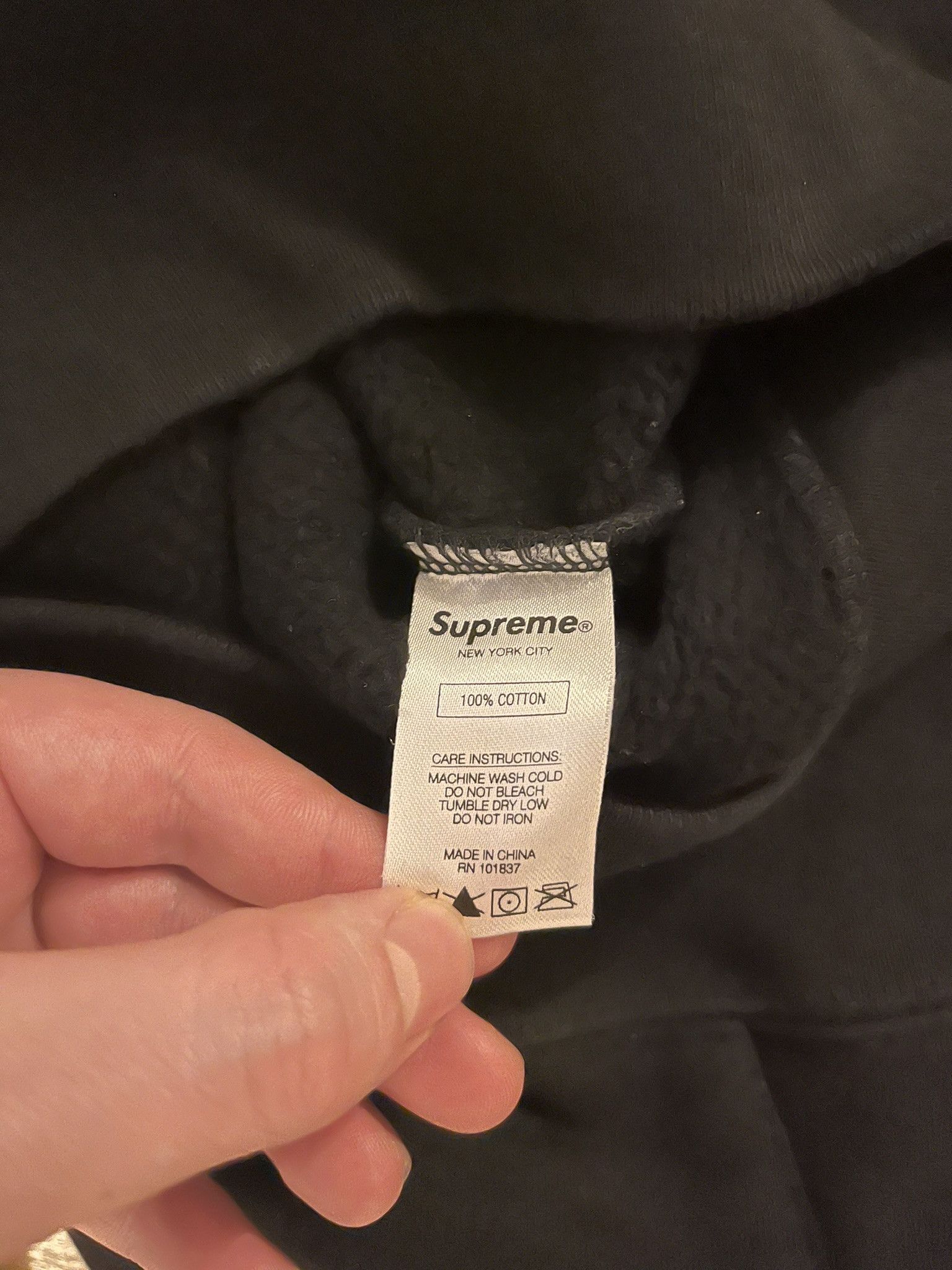 Supreme Supreme Chest Stripe Logo Hooded Sweatshirt Black XL Size US XL / EU 56 / 4 - 6 Thumbnail
