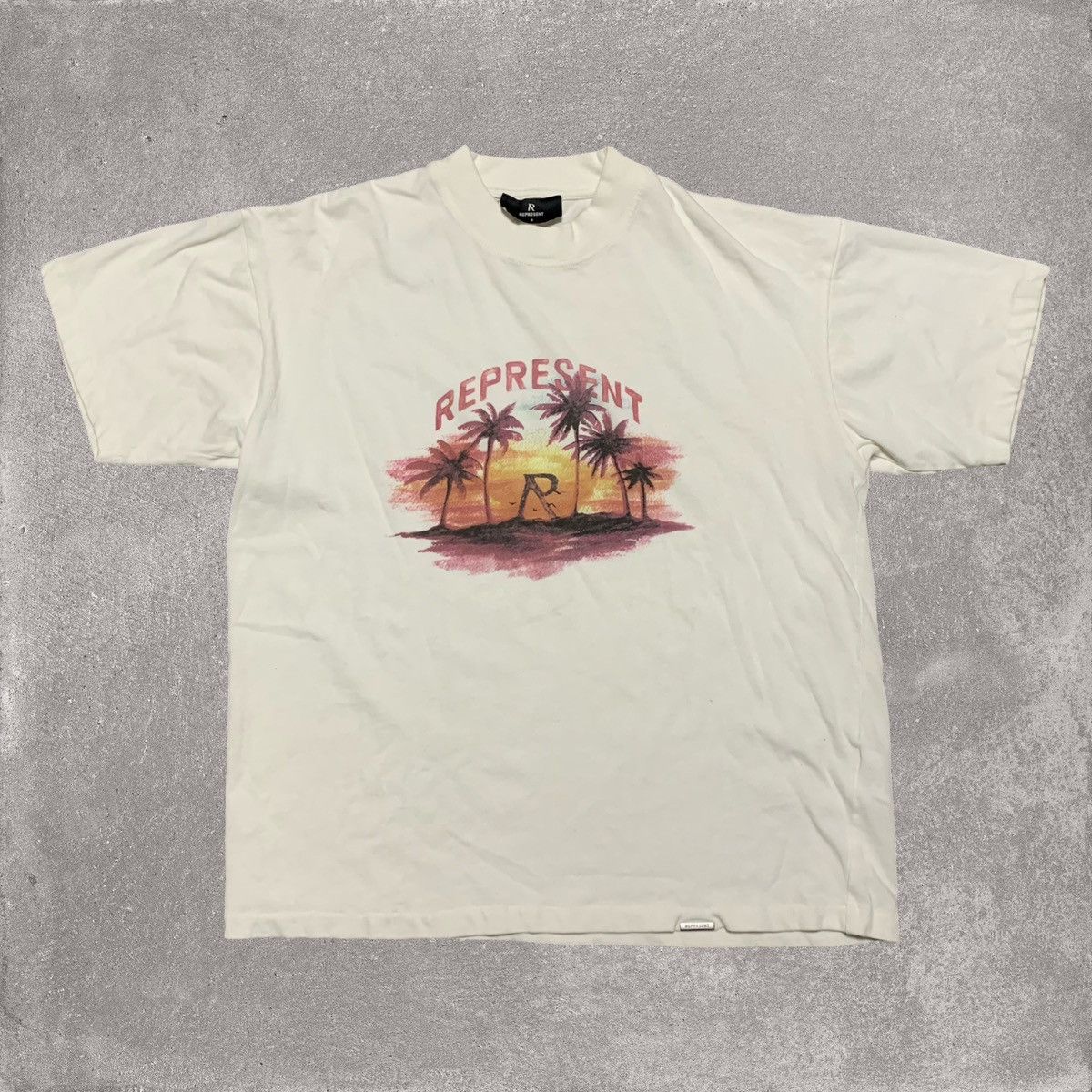 Represent Clo. Represent Small Sunset Graphic Flat White Tee Size US S / EU 44-46 / 1 - 1 Thumbnail