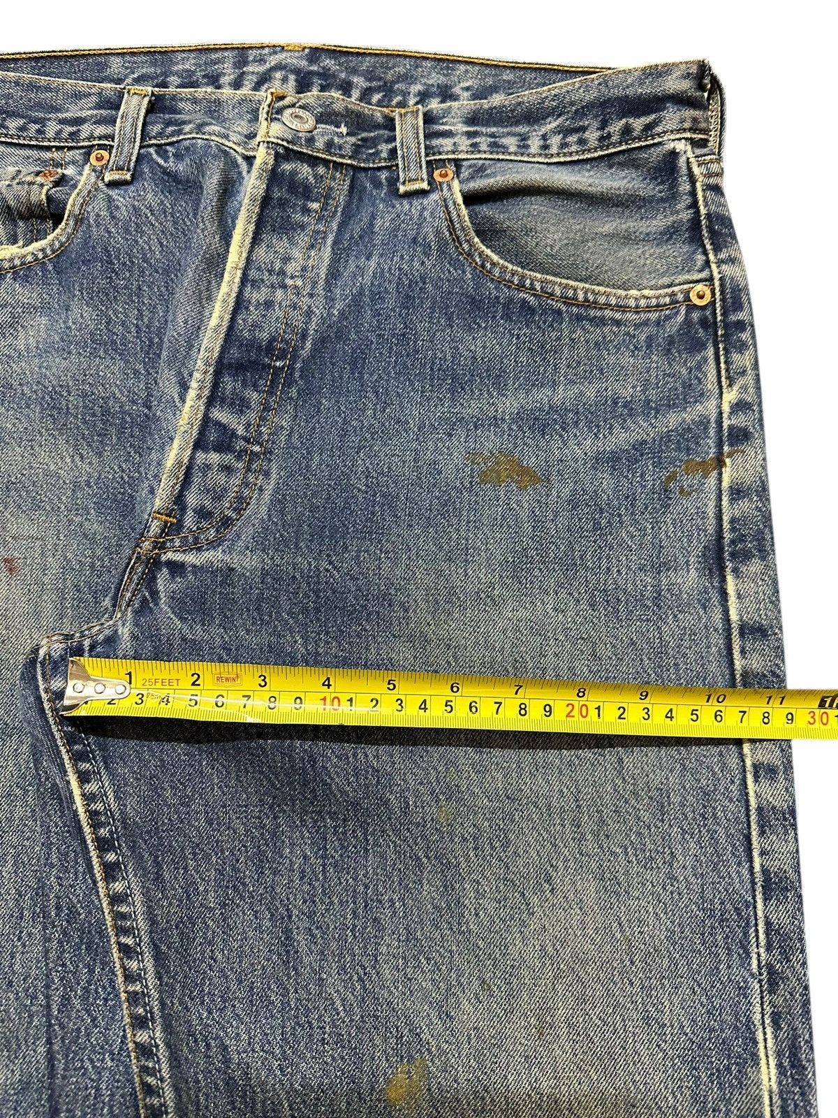 Levi's Vintage 90s Levis 501 Faded Wash Distress Style Loose Jeans Size US 32 / EU 48 - 14 Thumbnail