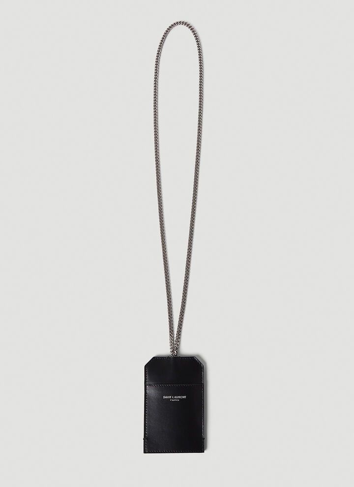 Saint Laurent Paris o1bcso1str1224 Size: OS/Card Case With Chain in Black Size ONE SIZE - 1 Thumbnail