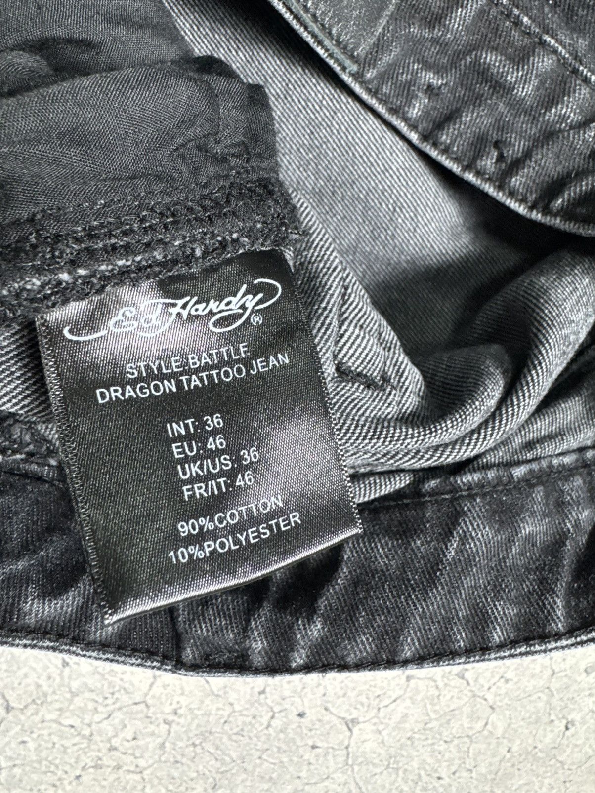 Ed Hardy Ed Hardy Baggy Big Logo Denim Jeans Size 36 Size US 36 / EU 52 - 8 Thumbnail