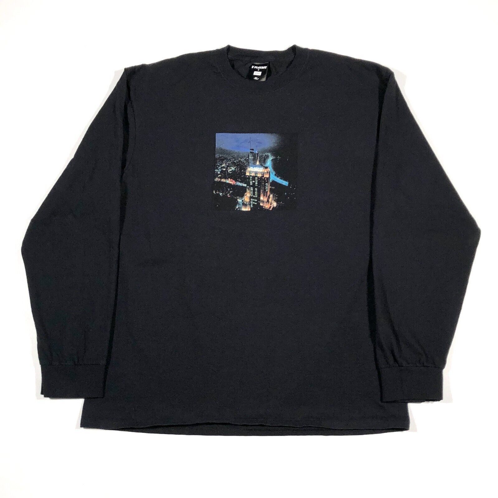Huf × Playboy HUF Playboy Bright Lights Black Long Sleeve T Shirt Size XL Size US XL / EU 56 / 4 - 1 Thumbnail