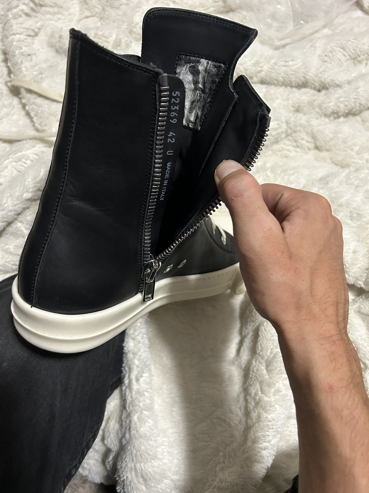 Rick Owens LIDO HIGHTOP RAMONES Size US 9 / EU 42 - 14 Thumbnail