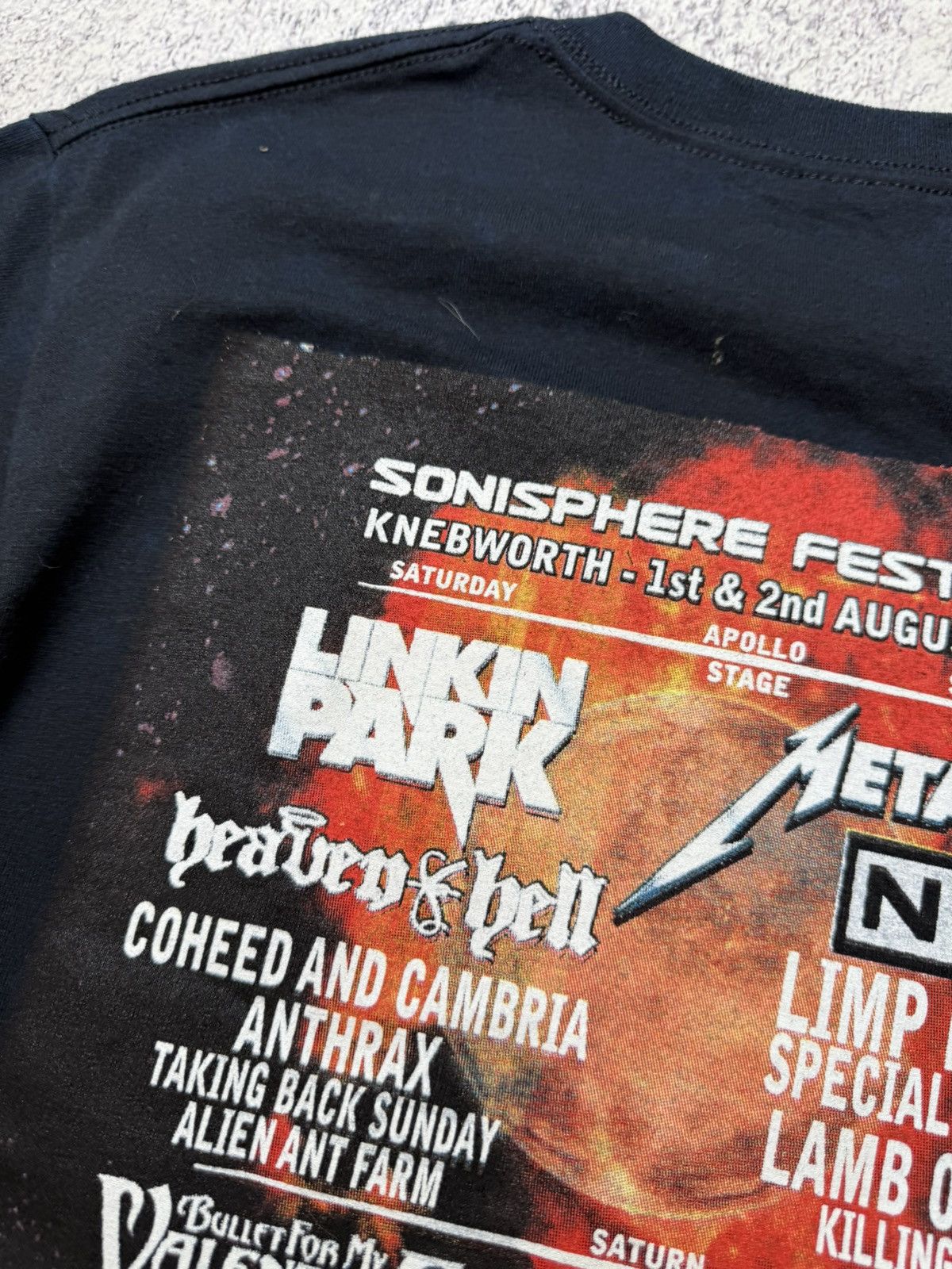 Vintage SONISPHERE 2009 METALLICA SLIPKNOT KORN VINTAGE GRAPHIC TEE Size US S / EU 44-46 / 1 - 20 Thumbnail