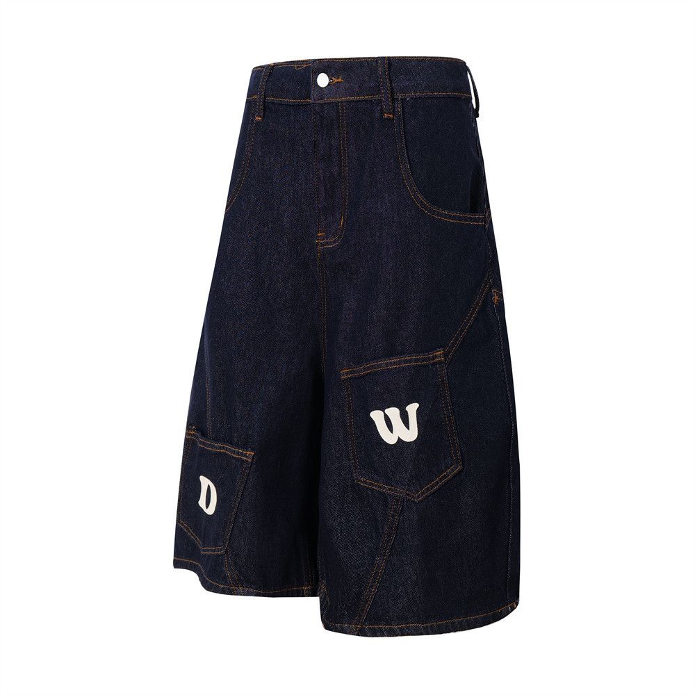 Japanese Brand × Jean Men's irregular pocket cargo denim shorts Size US 32 / EU 48 - 2 Thumbnail