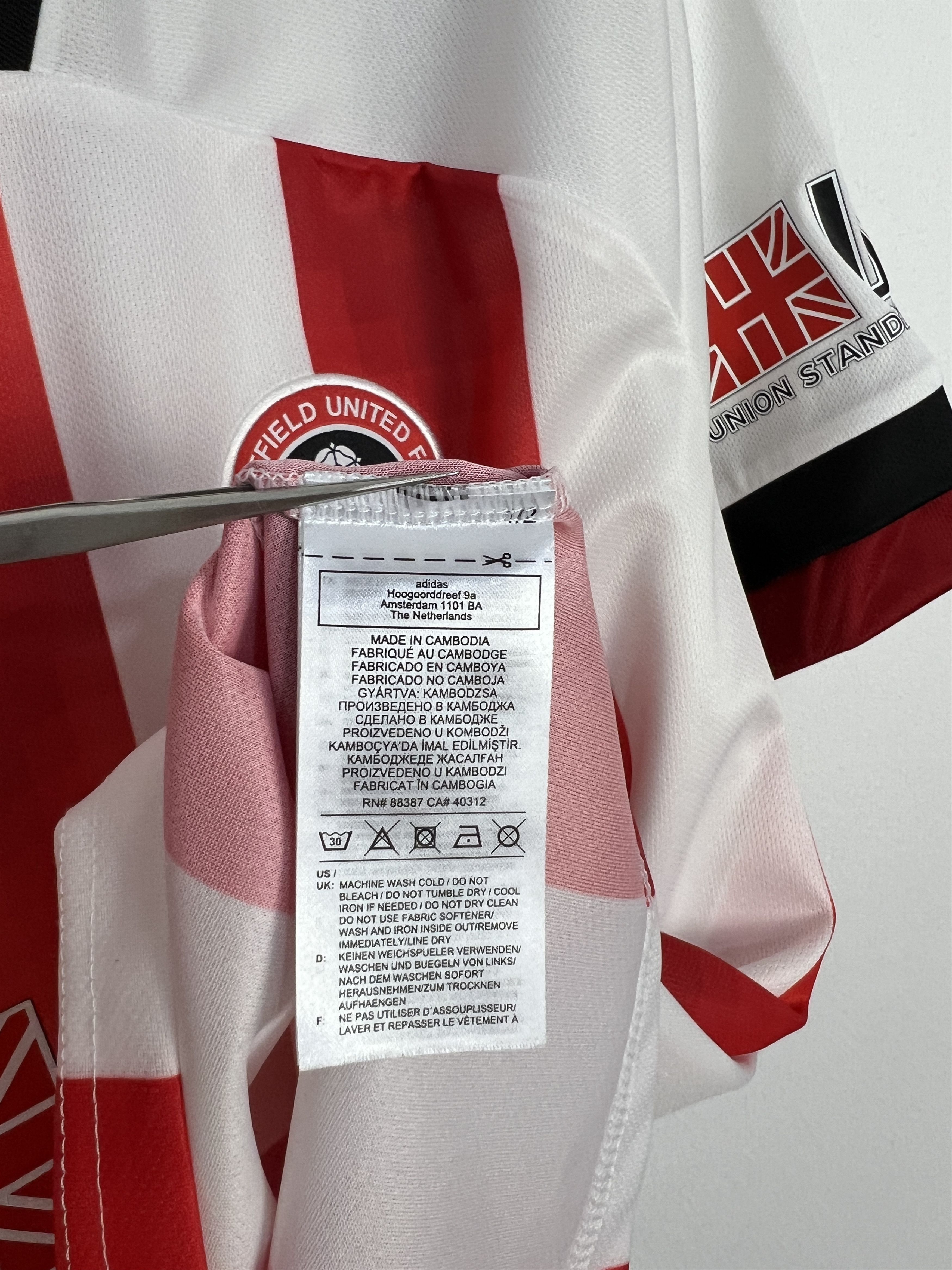Adidas Sheffield United Home football shirt 2020 Soccer Adidas Size US XL / EU 56 / 4 - 9 Thumbnail