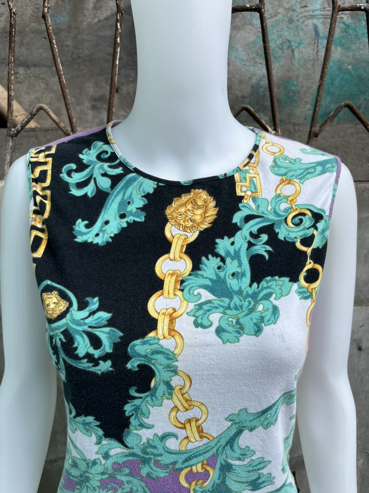 Versace Baroque Sleeveless Top Size M / US 6-8 / IT 42-44 - 4 Thumbnail