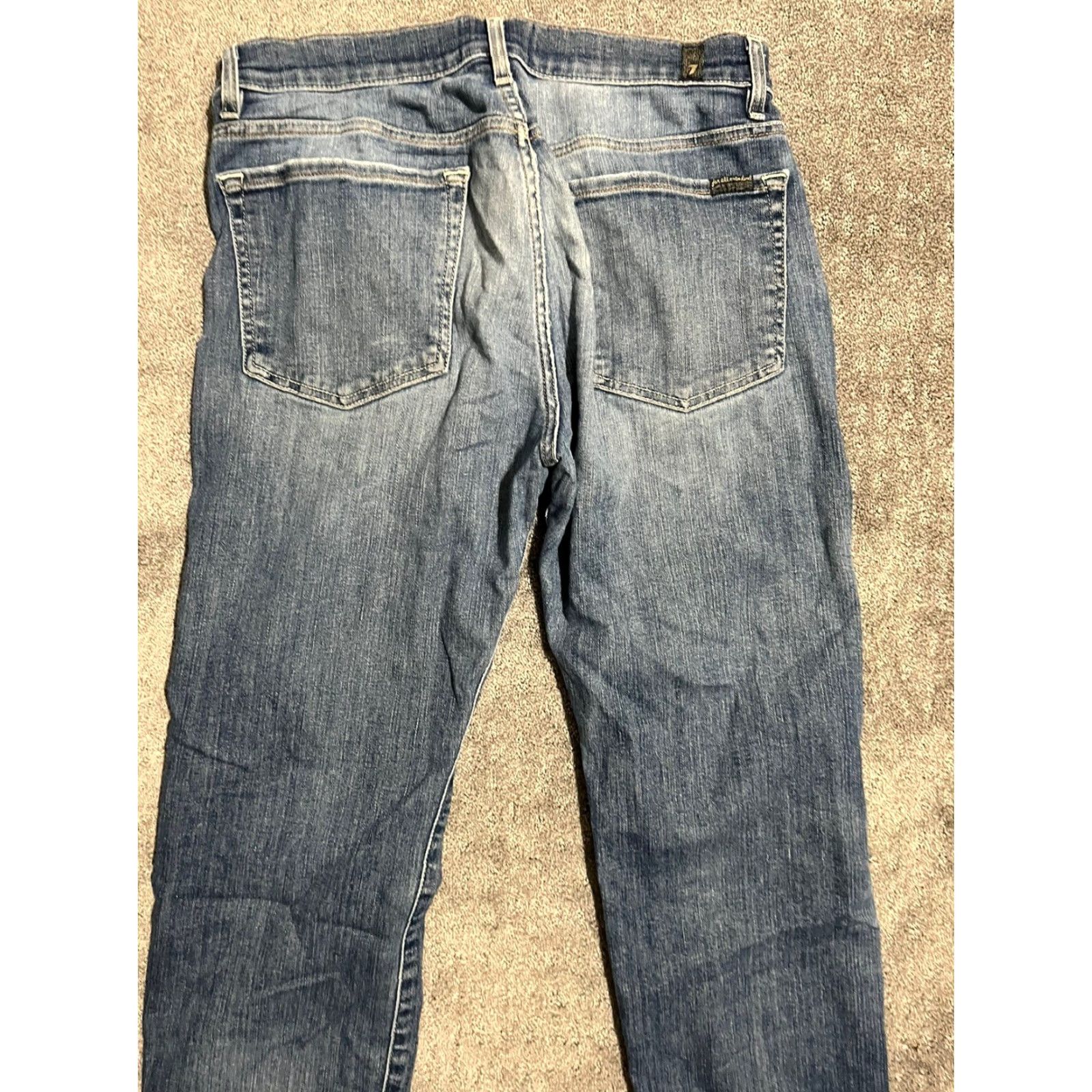 7 For All Mankind 7 FOR ALL MANKIND Jeans Mens 31 Slim Fit Ryley True Skinny Mid-Rise Dark Blue Denim Size US 31 - 4 Thumbnail