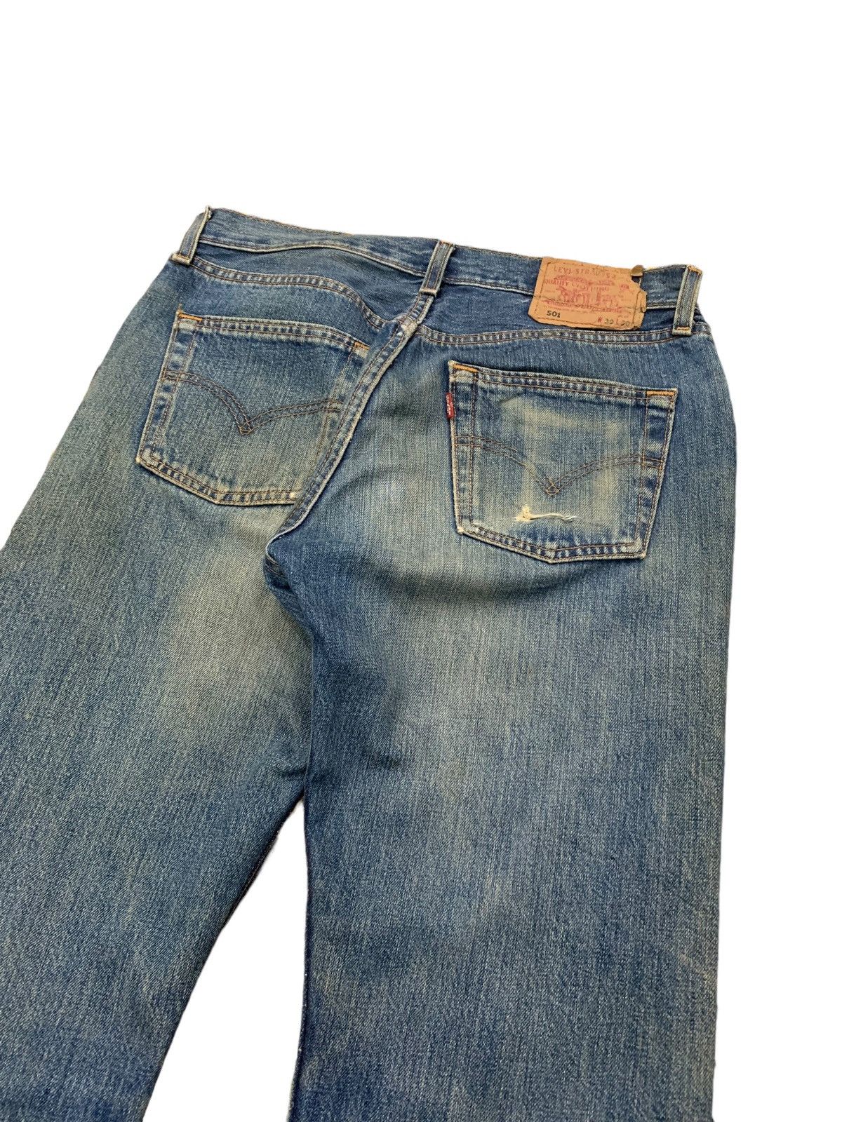 Levi's Vintage Levis UK Made Mud Wash Distressed Denim Pant (AC11) Size US 29 - 14 Thumbnail