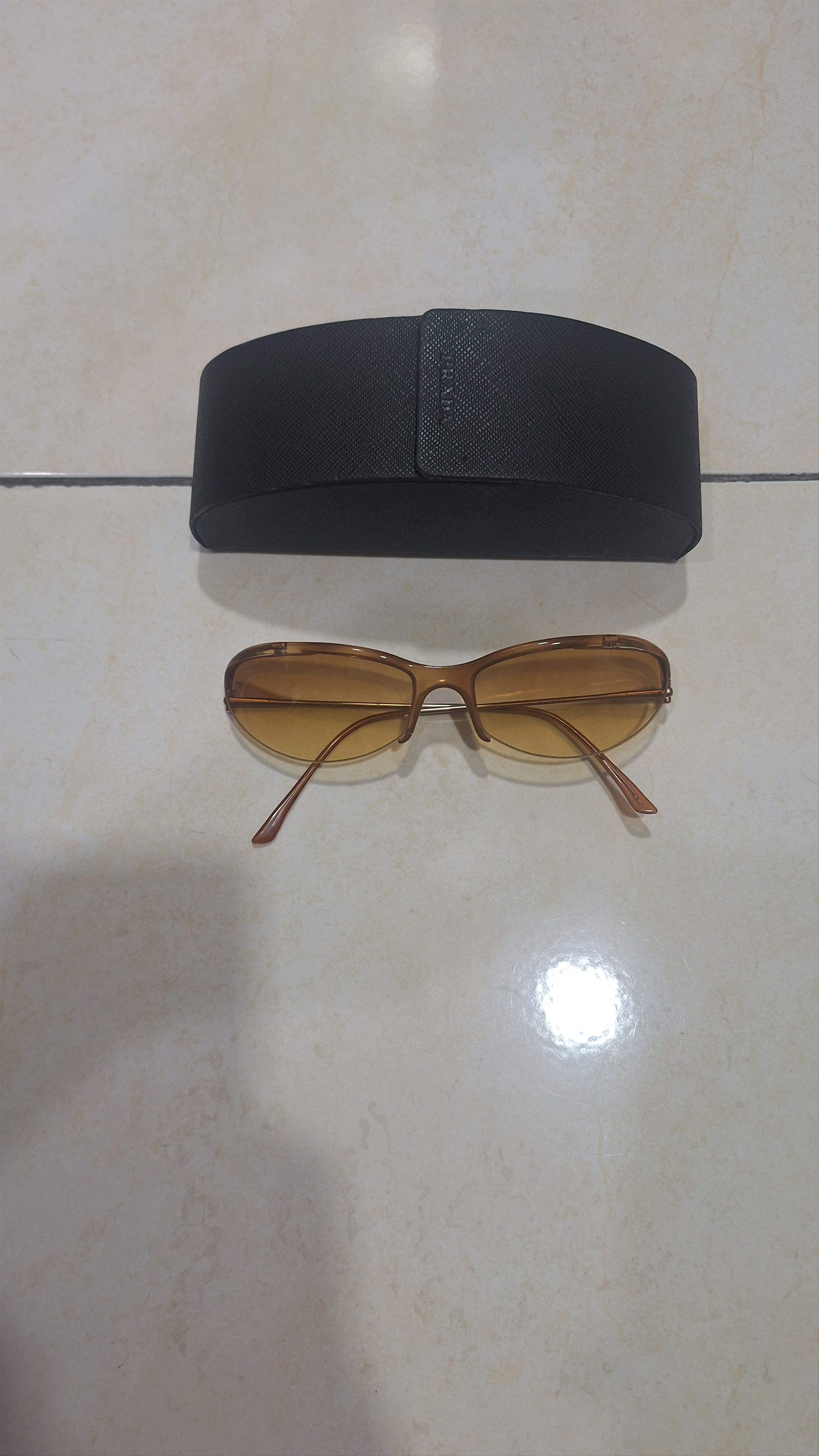 Prada 2000’s Prada SPR 13C Half Frame Tint Metallic Size ONE SIZE - 1 Thumbnail