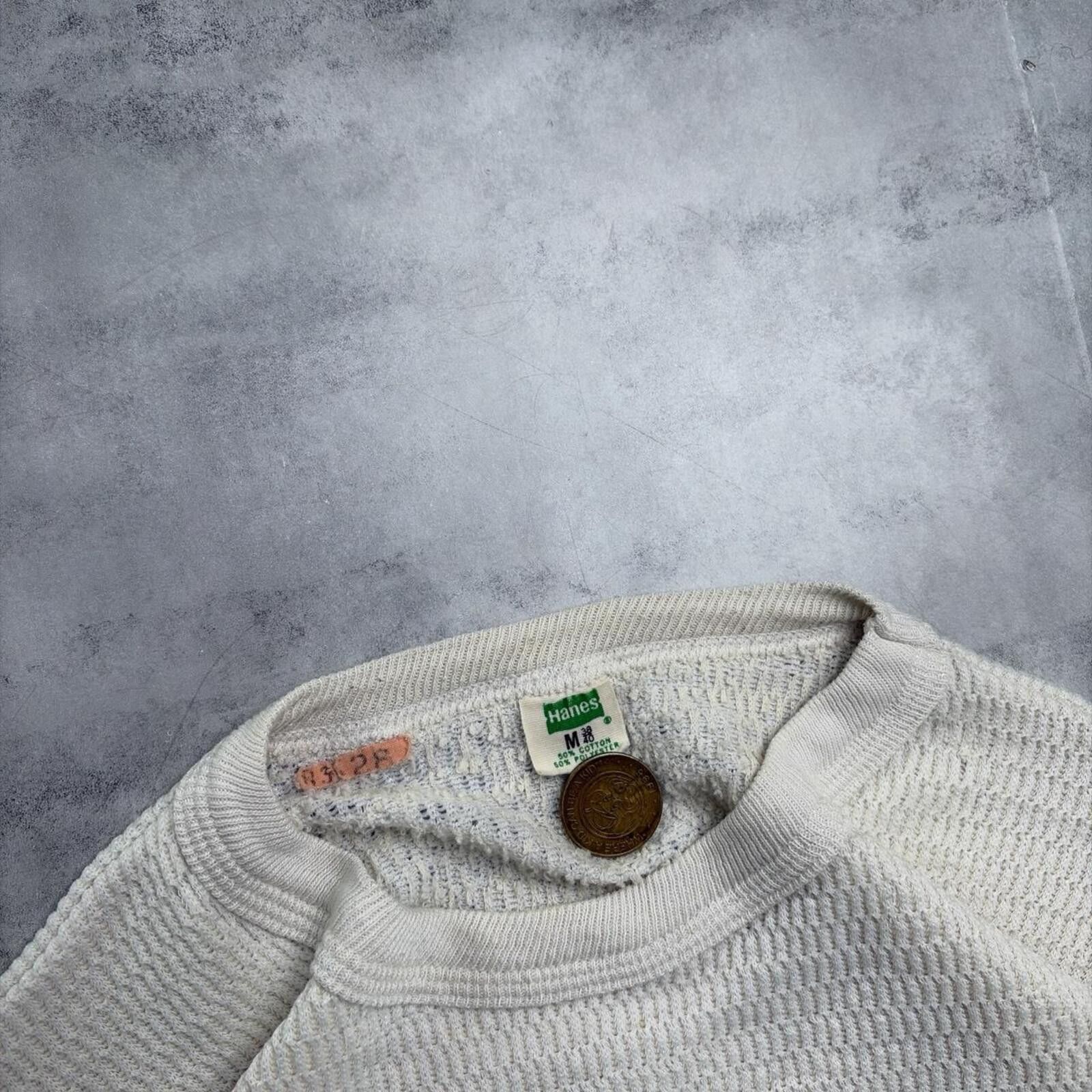 Hanes Vintage 70’s Hanes Long Sleeve Waffle Knit Thermal Shirt Size US M / EU 48-50 / 2 - 5 Thumbnail