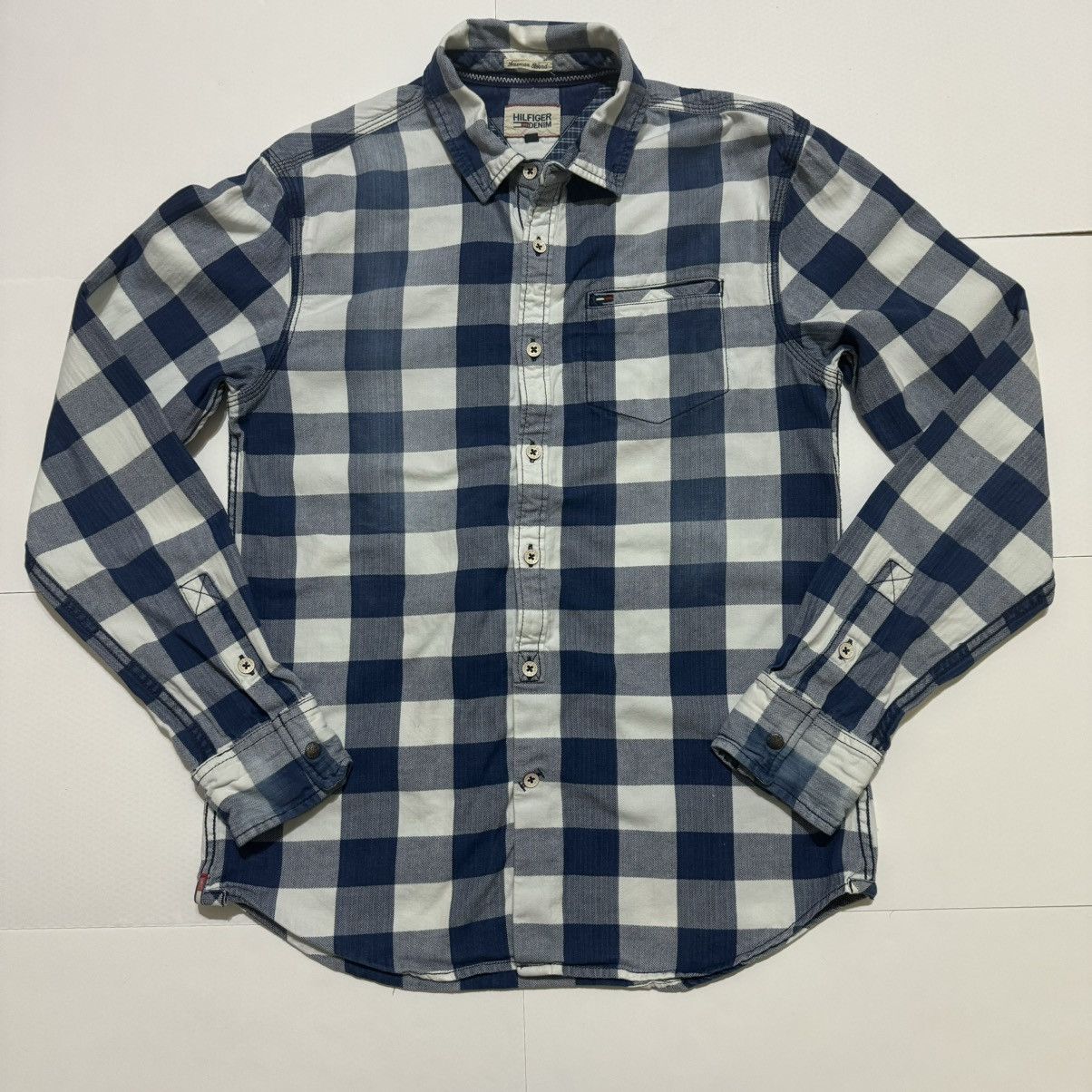 Tommy Hilfiger TOMMY HILFIGER Denim Men’s Shirt Thick Flannel Button Up Size US S / EU 44-46 / 1 - 1 Thumbnail