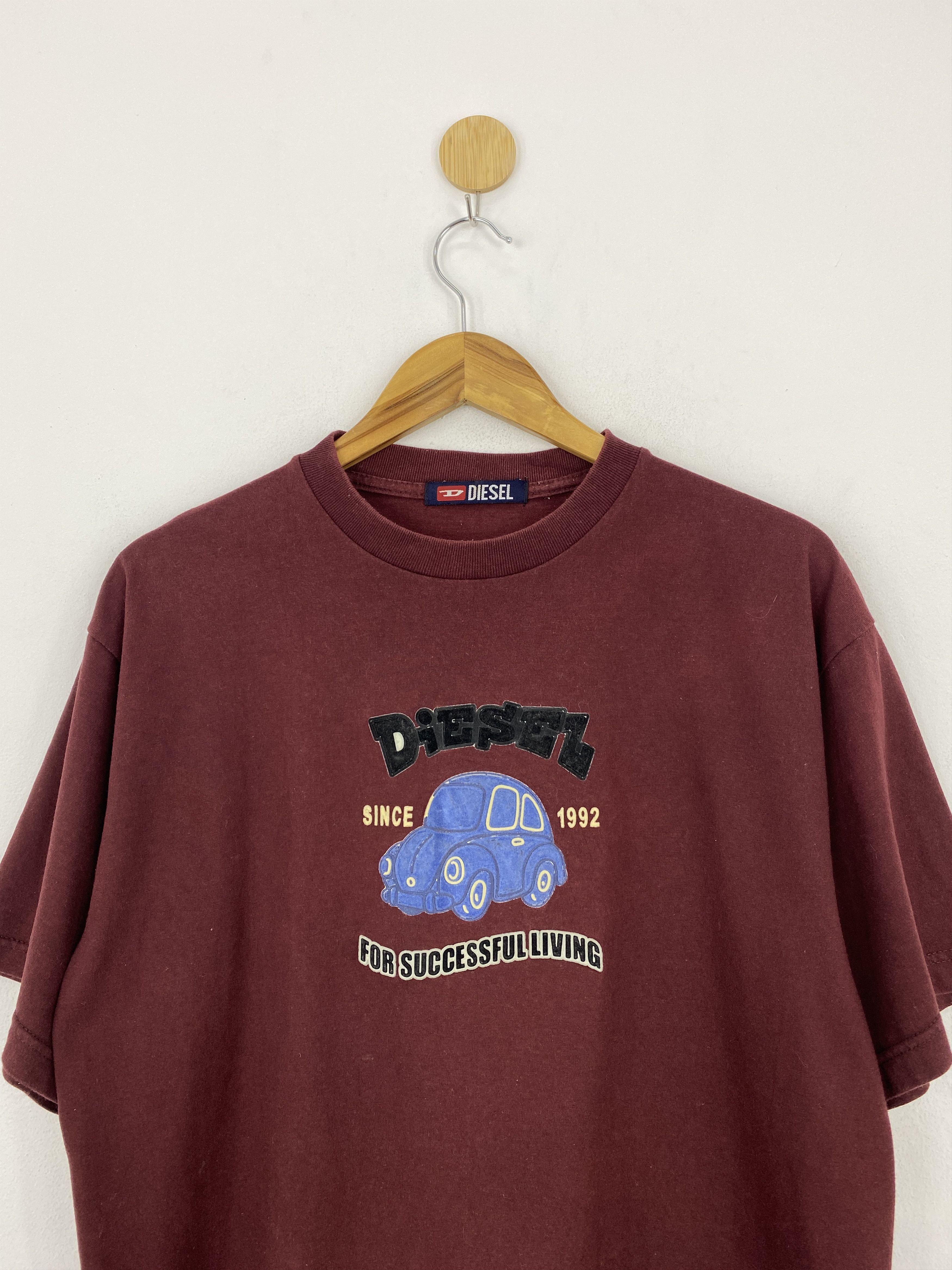 Designer × Diesel × Vintage Vintage Diesel Graphic Short Sleeve Tee Shirt TA0519 Size US L / EU 52-54 / 3 - 2 Thumbnail