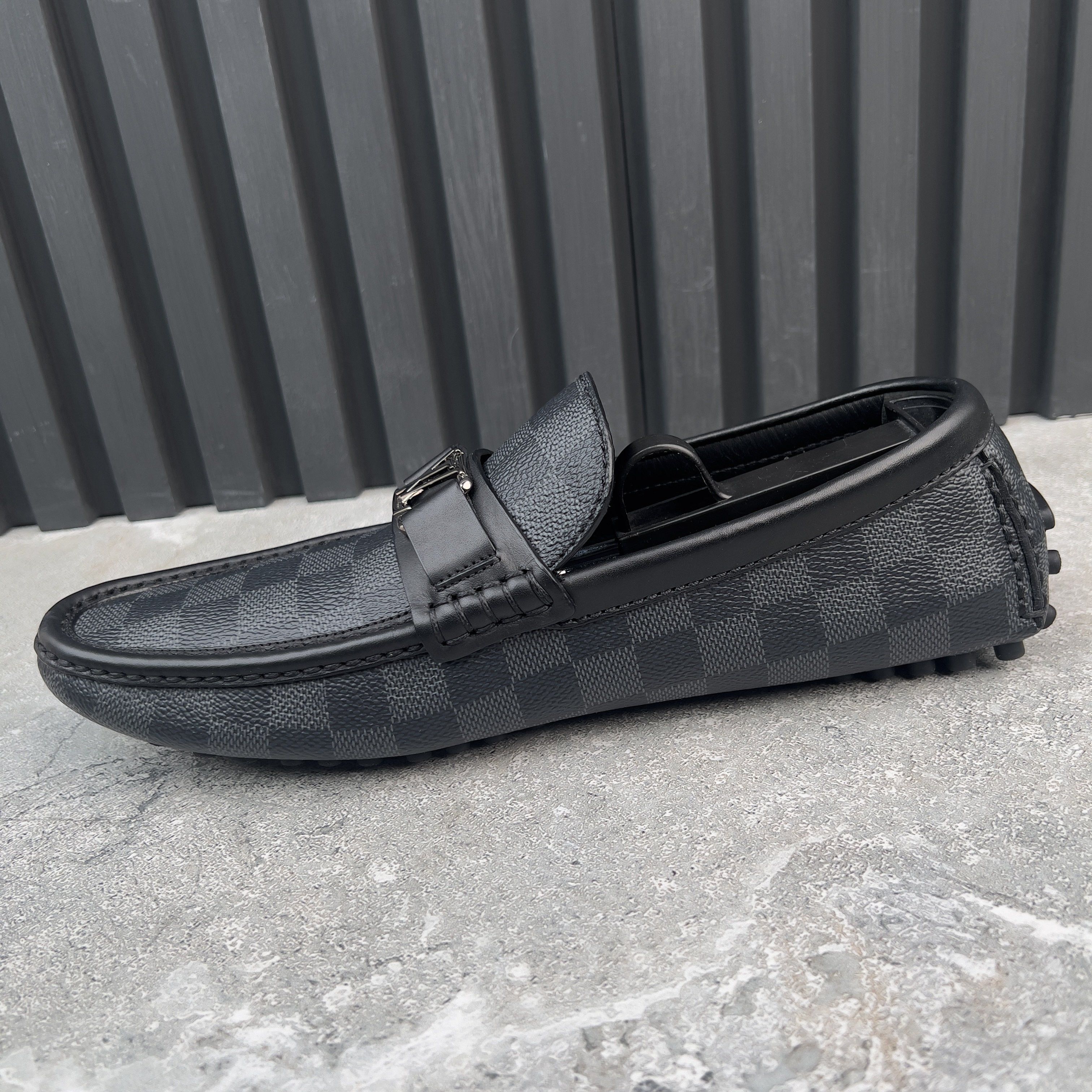 Louis Vuitton RRP$835 Hockenheim Moccasin Graphite Damier Size US 8.5 / EU 41-42 - 7 Thumbnail