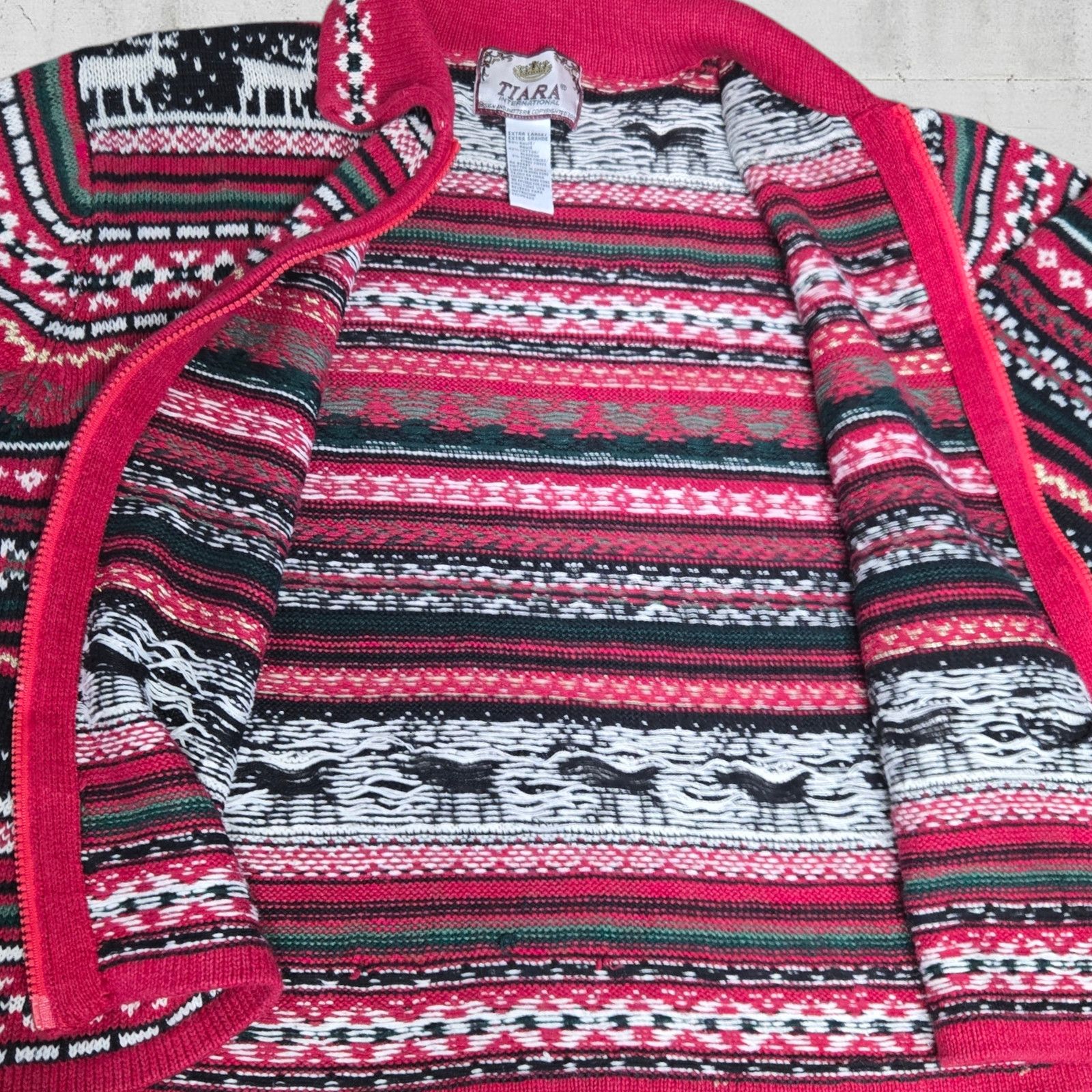 Vintage Y2K Red Moose Full Zip Winter Sweater Size XL Size XL / US 12-14 / IT 48-50 - 6 Thumbnail