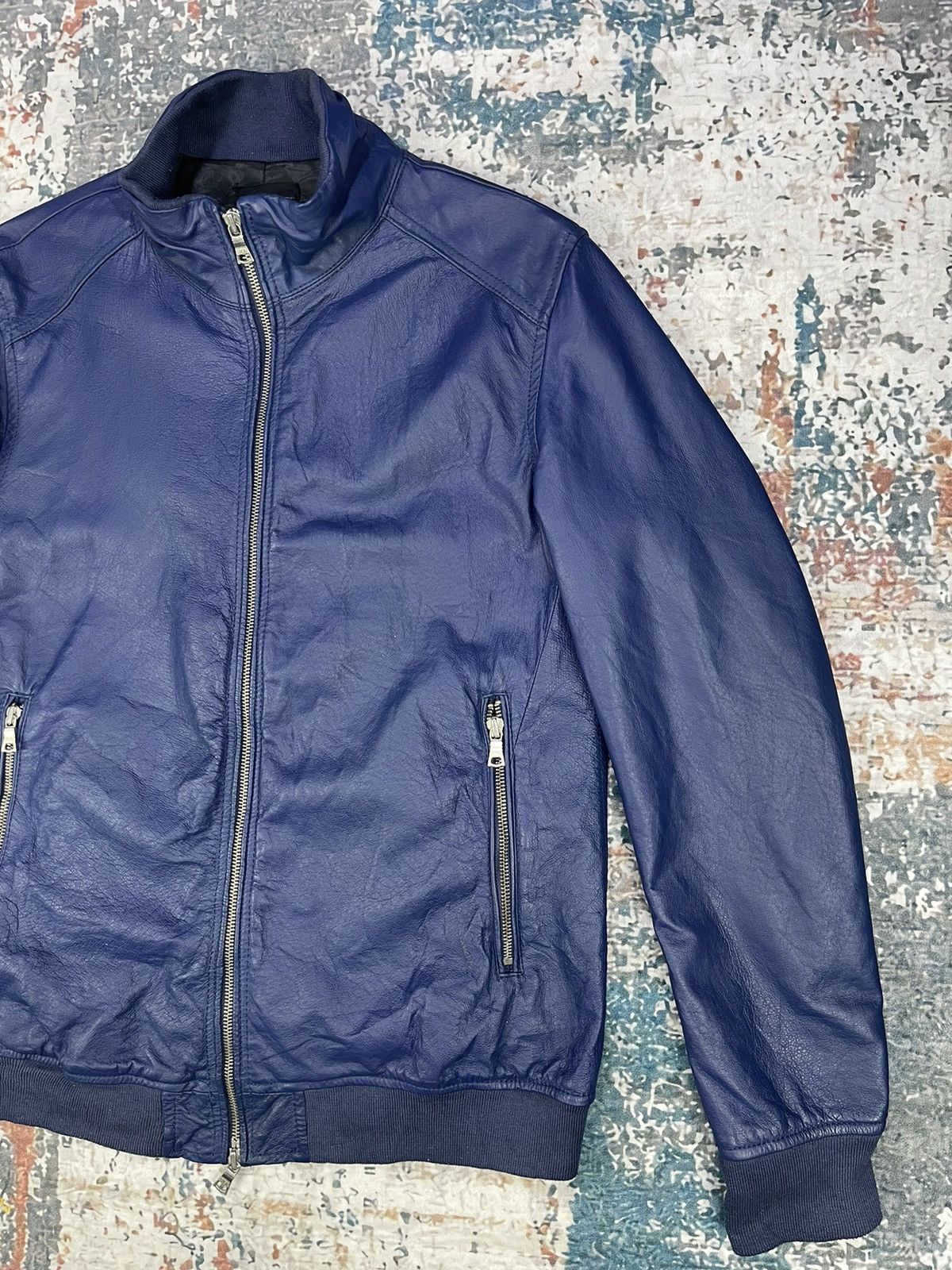 Genuine Leather Daytona Universal Freaks Blue Leather Jackets Size US M / EU 48-50 / 2 - 4 Thumbnail