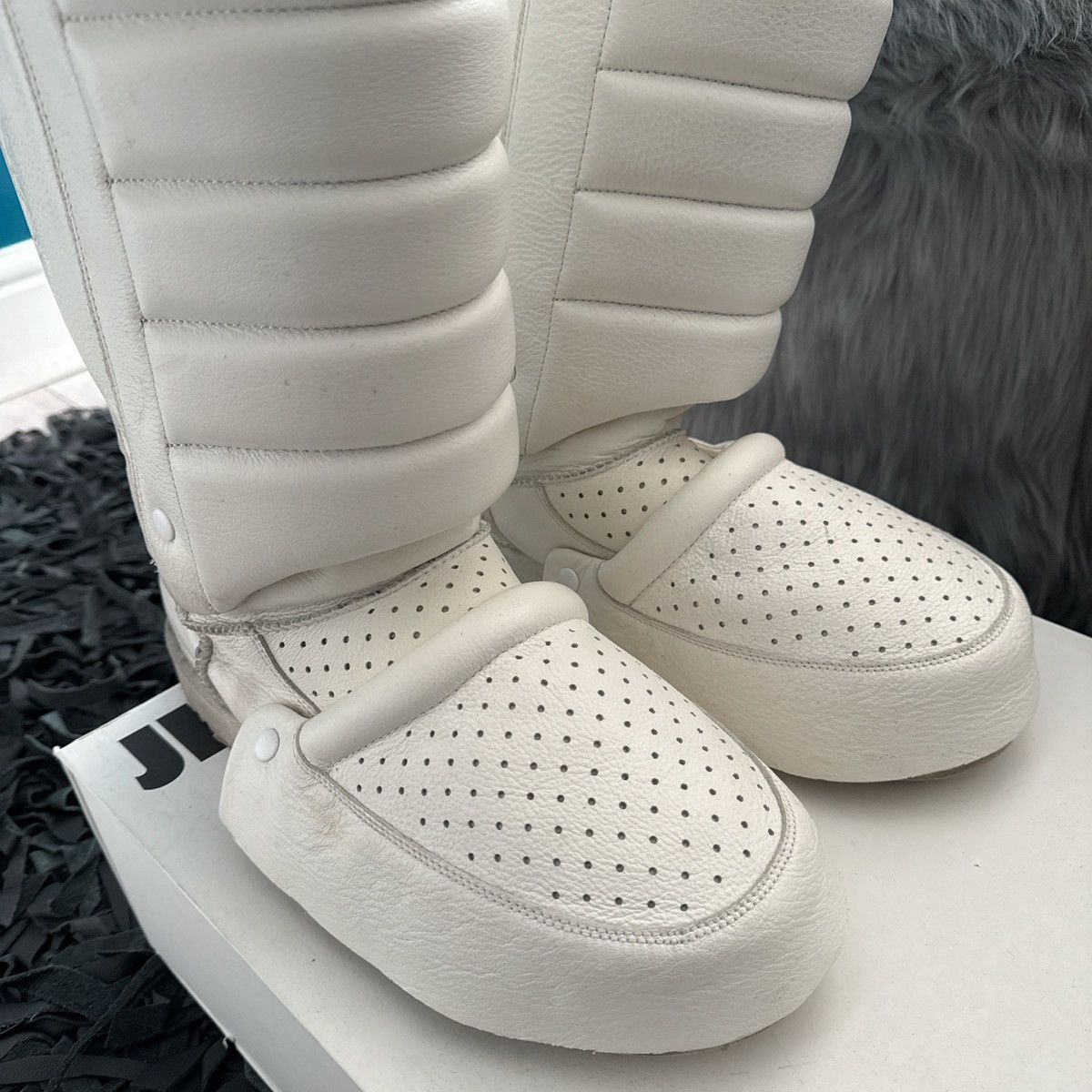 Hood By Air × Ugg Shayne Oliver x Ugg white armoured boots Size US 13 / EU 46 - 3 Thumbnail