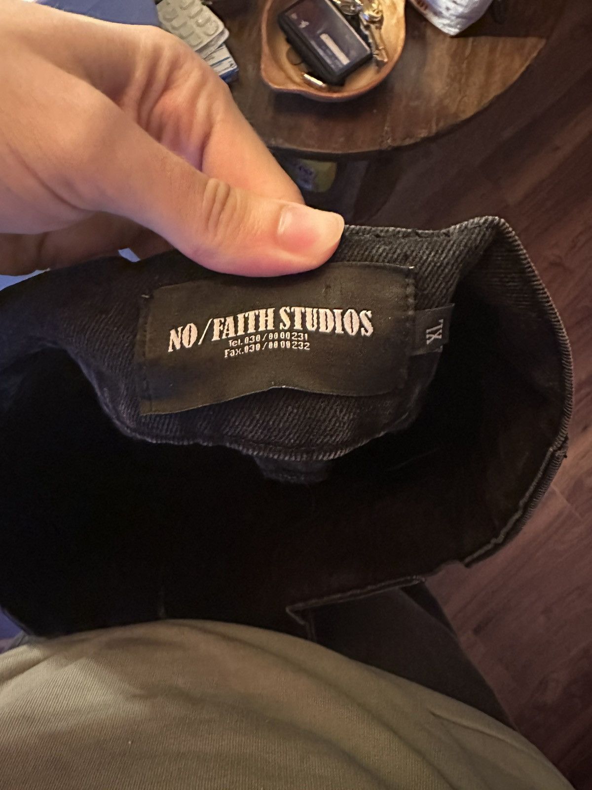 No Faith Studios No/Faith Studios Black Heavy Cargo Jeans XL Size US 36 / EU 52 - 10 Thumbnail