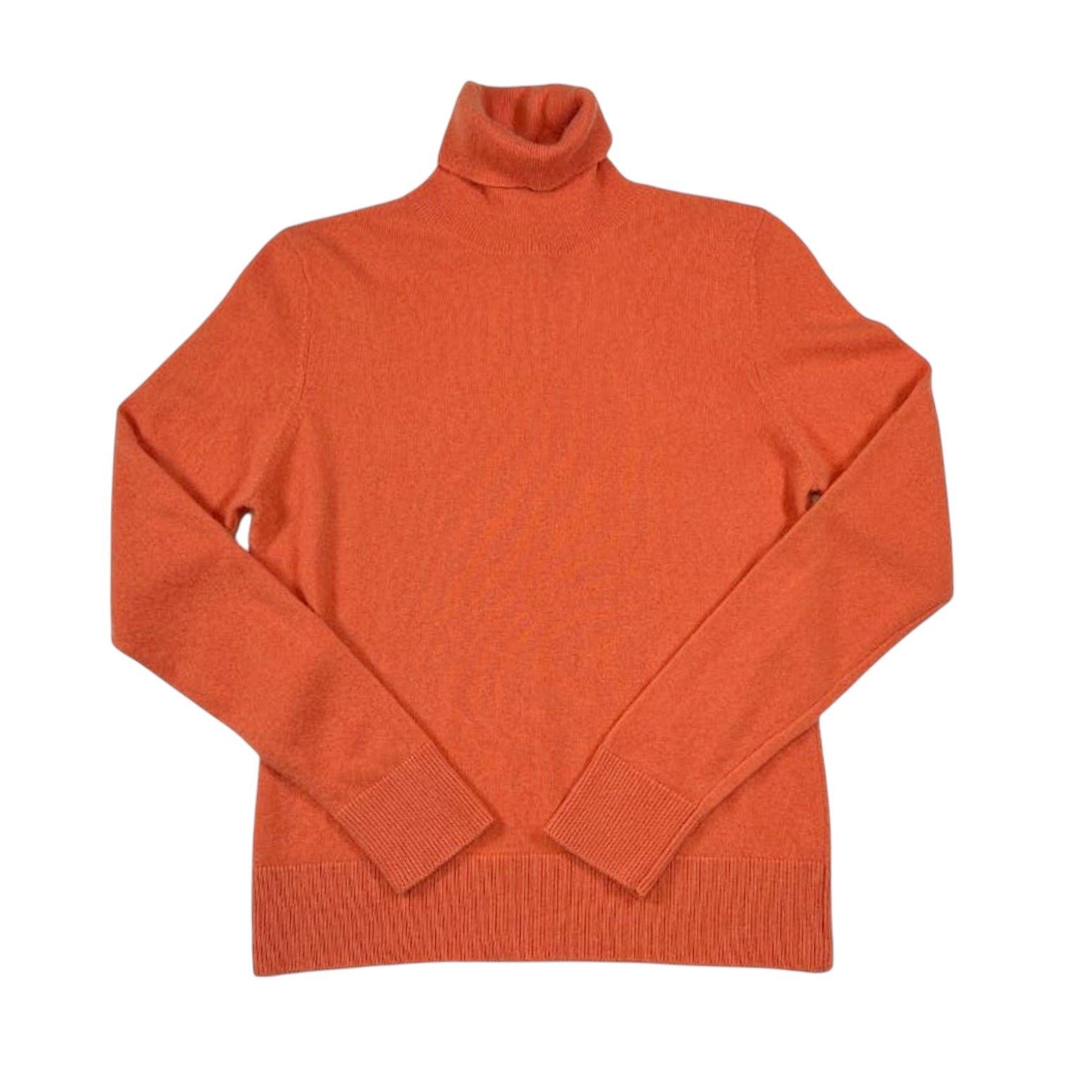 Bloomingdale's Bloomingdale’s Cashmere Orange Sweater | Size L Size L / US 10 / IT 46 - 1 Thumbnail
